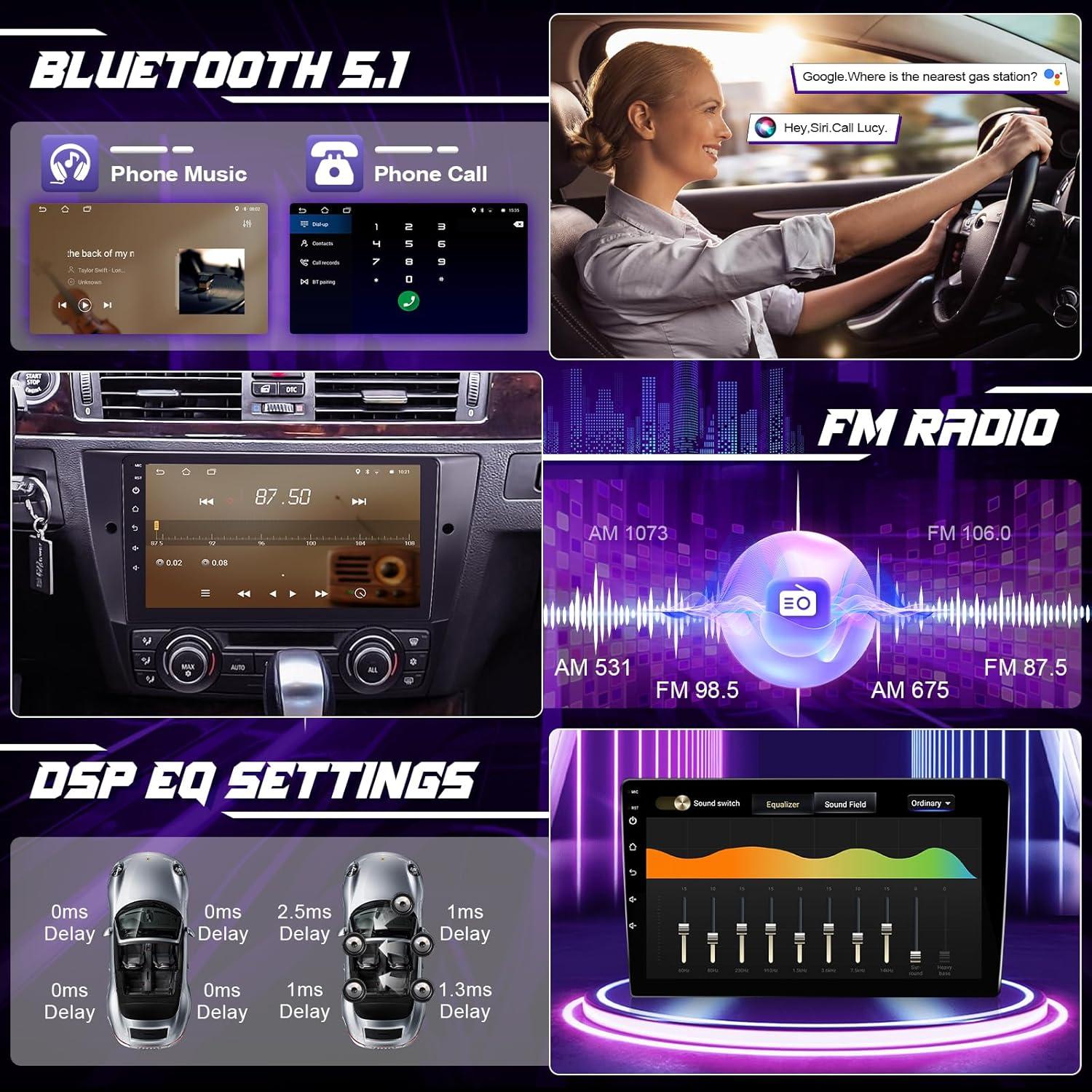 Estéreo de Coche Leadfan para BMW 3 Series E90 E91 E92 2005-2011 9"