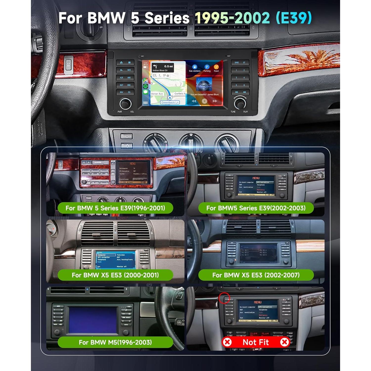 Estéreo Android 7" MAHVEC para BMW Serie 5 E39/E53 2G+64G