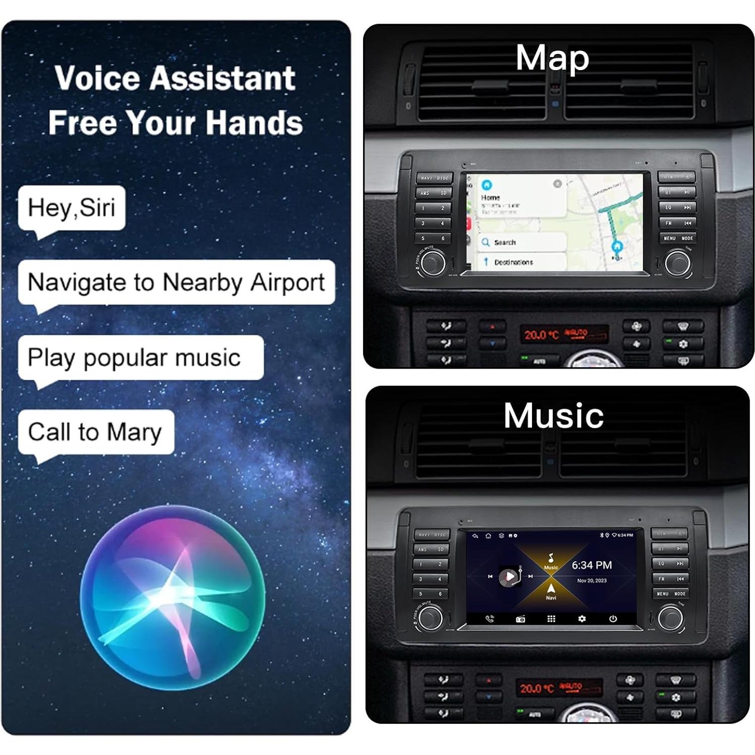 Radio de Coche Uckazy 7" Android 13 para BMW E39 1995-2002