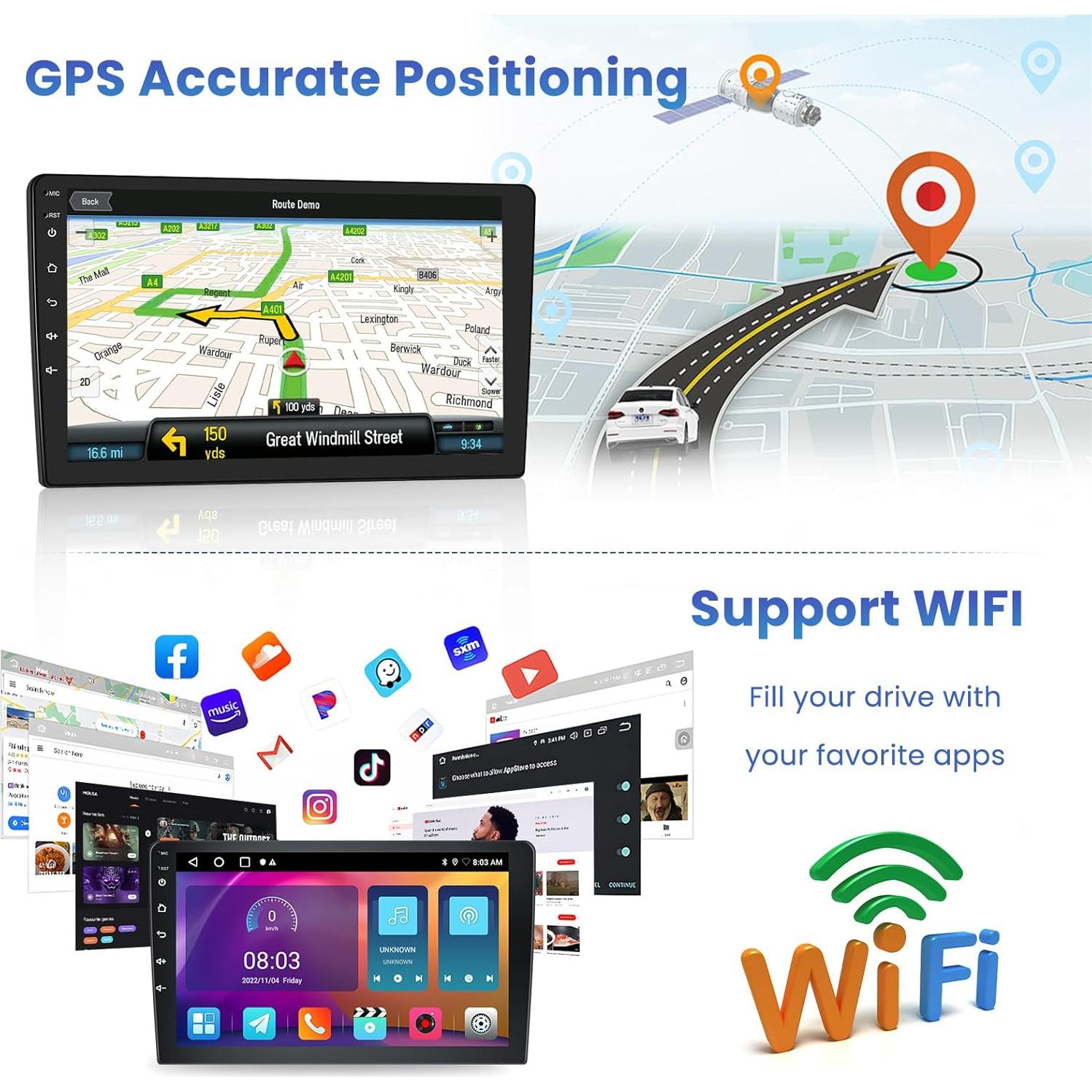 Estéreo de coche Android Inefala 9" 2G+64G para BMW E39 E53 M5