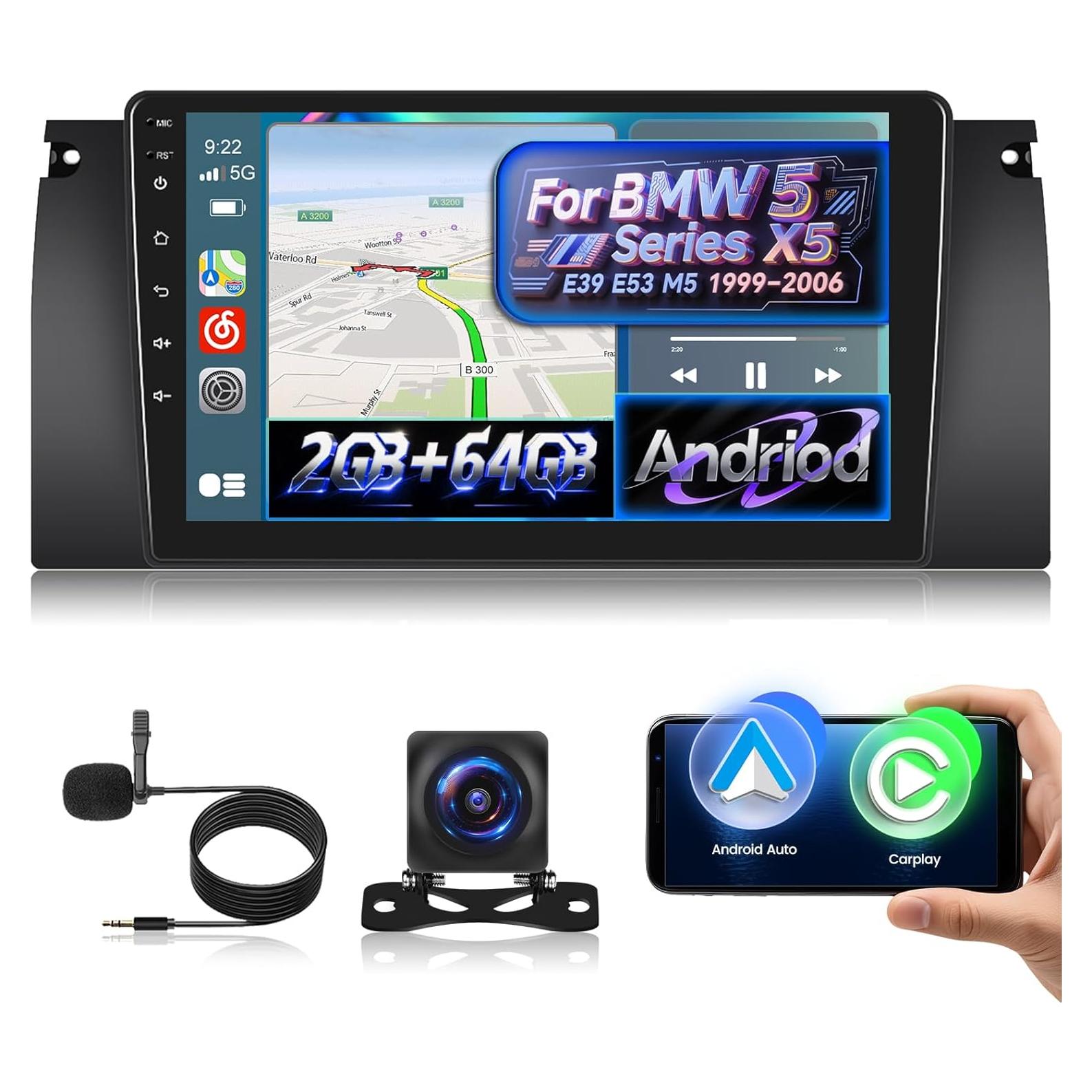 Radio de Coche Volxcereo para BMW E39 E53 M5 1999-2006 9" Android