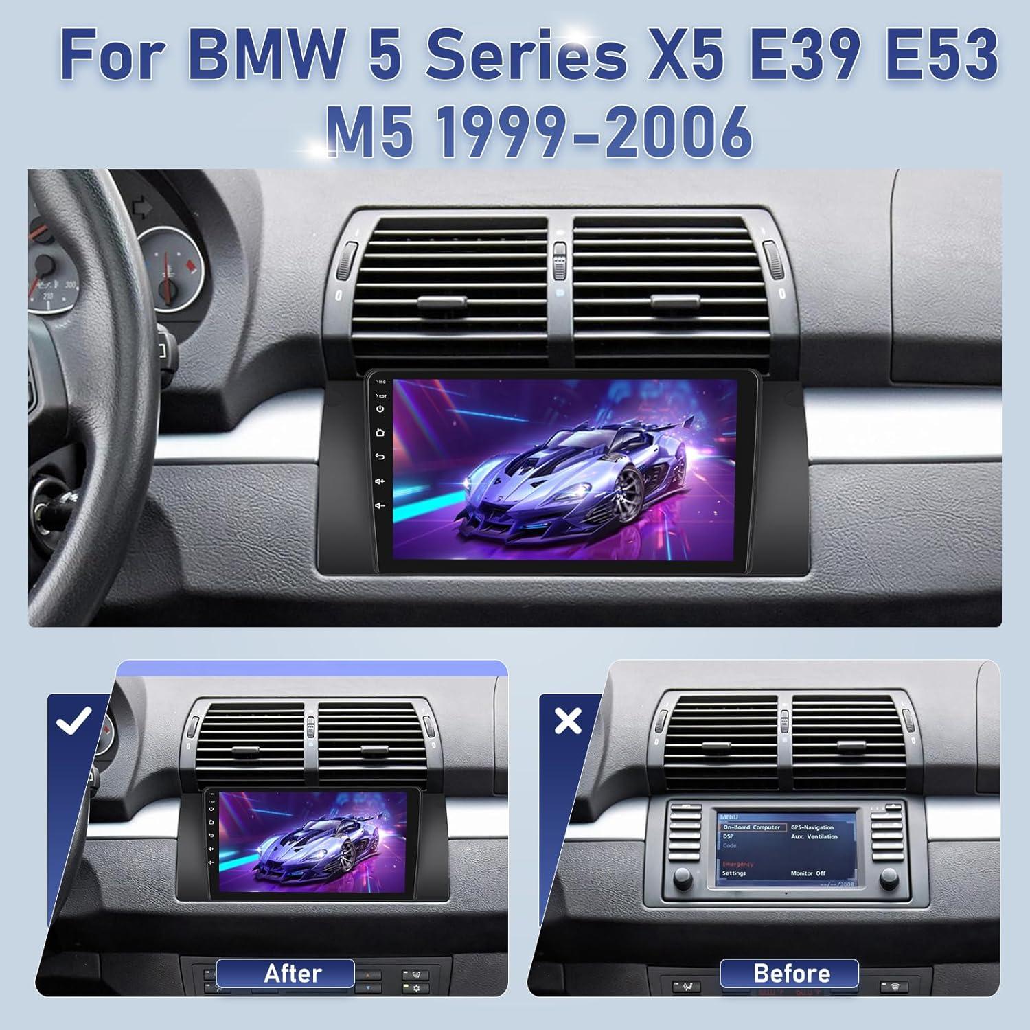 Radio de Coche Volxcereo para BMW E39 E53 M5 1999-2006 9" Android