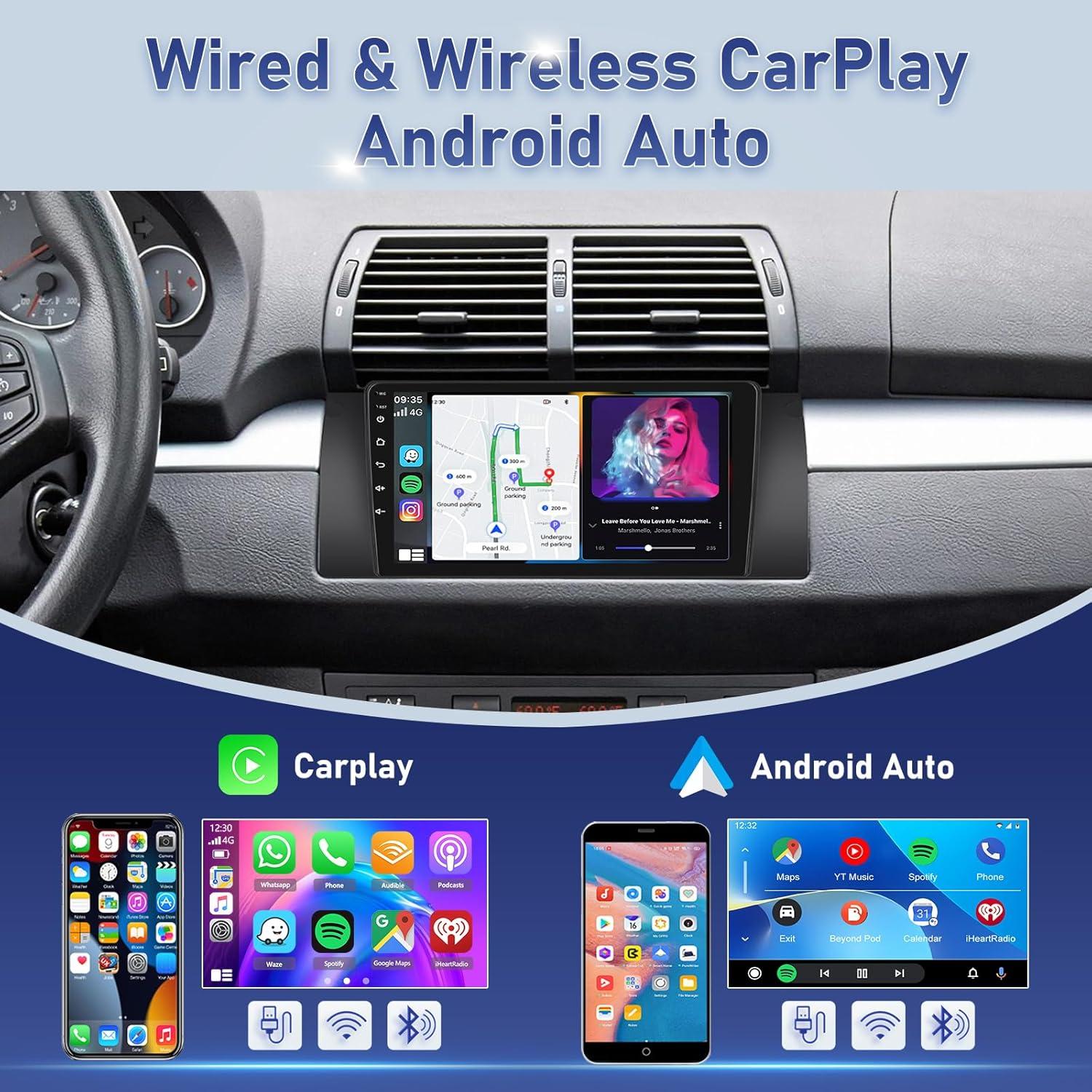 Radio de Coche Volxcereo para BMW E39 E53 M5 1999-2006 9" Android