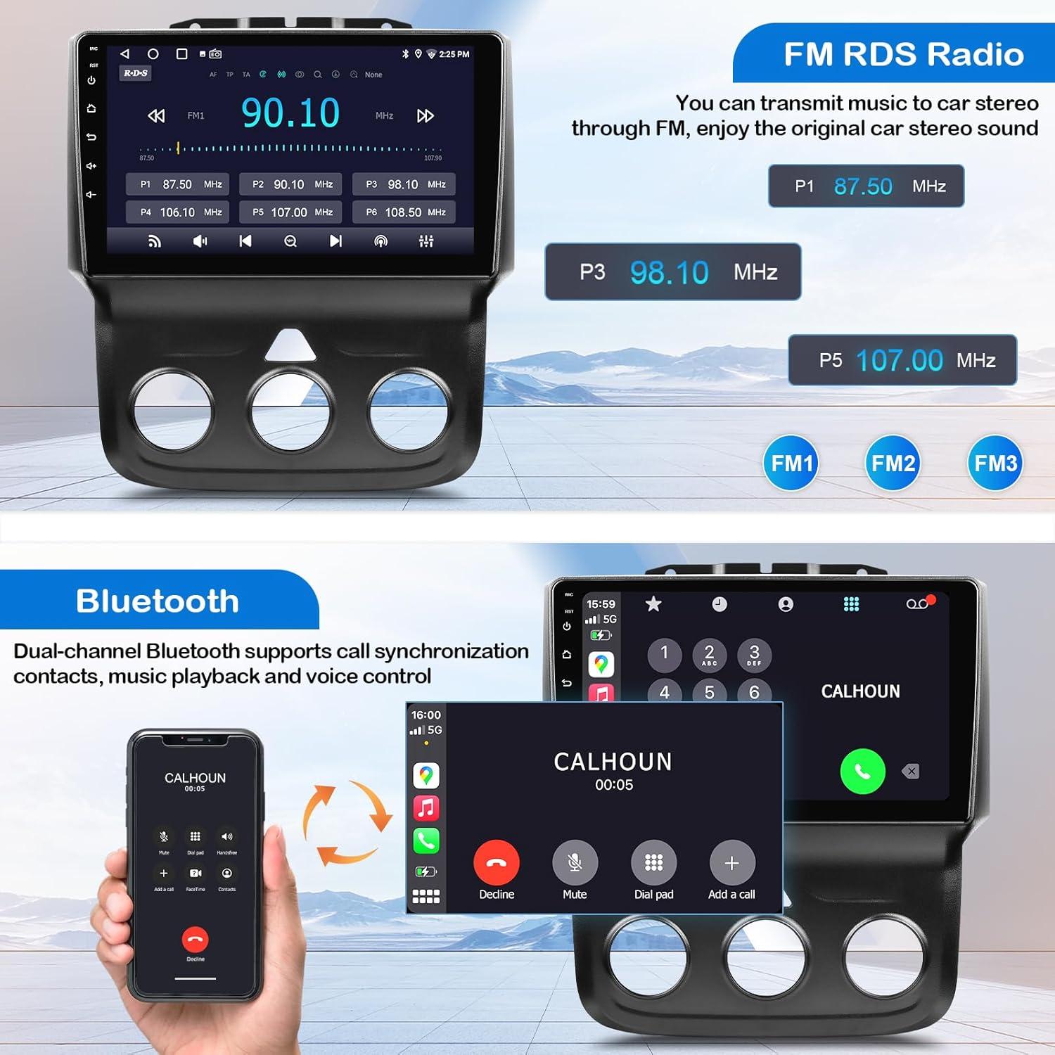 Estéreo de Coche KOBANOICA para Dodge RAM 2013-2018, 9" Android