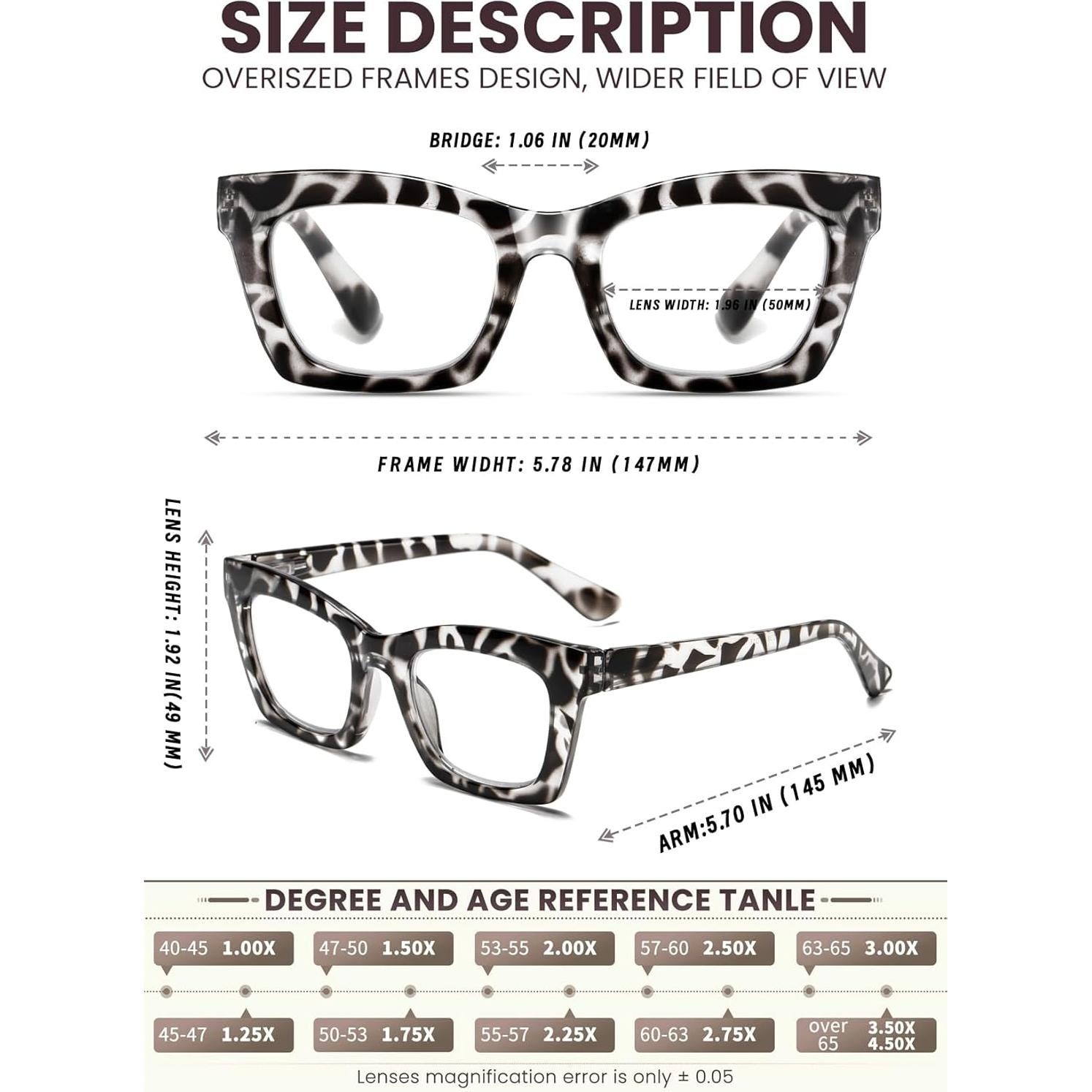 Gafas de lectura Hubeye 3 Pack con bloqueo luz azul +3.5