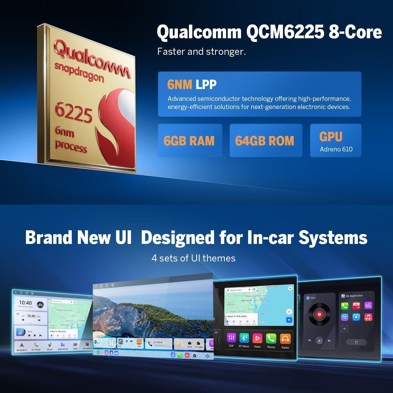 Estéreo de Coche Eonon E46X6S Doble Din 9" Android 13 6GB 64GB