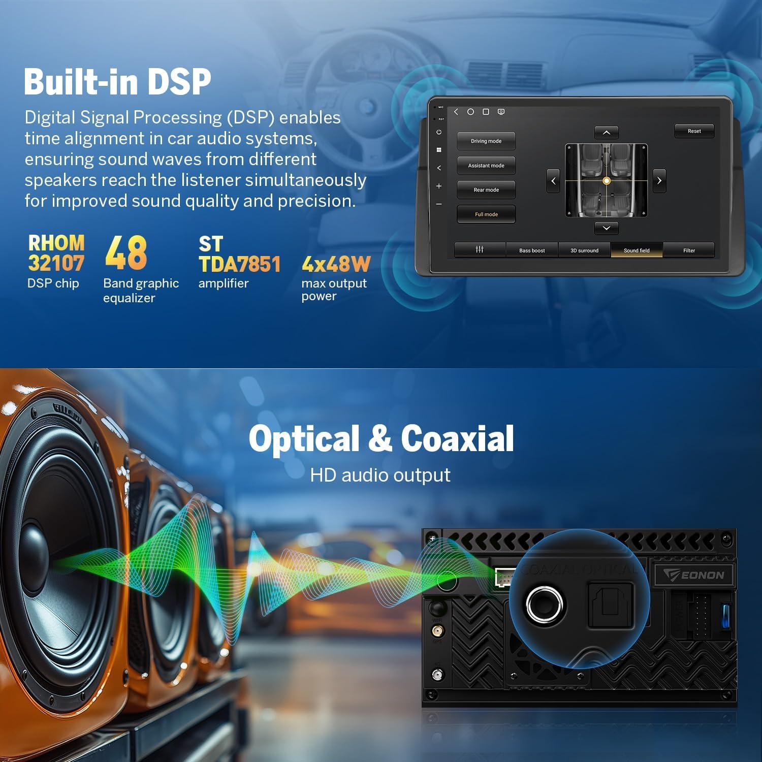 Estéreo de Coche Eonon E46X6S Doble Din 9" Android 13 6GB 64GB