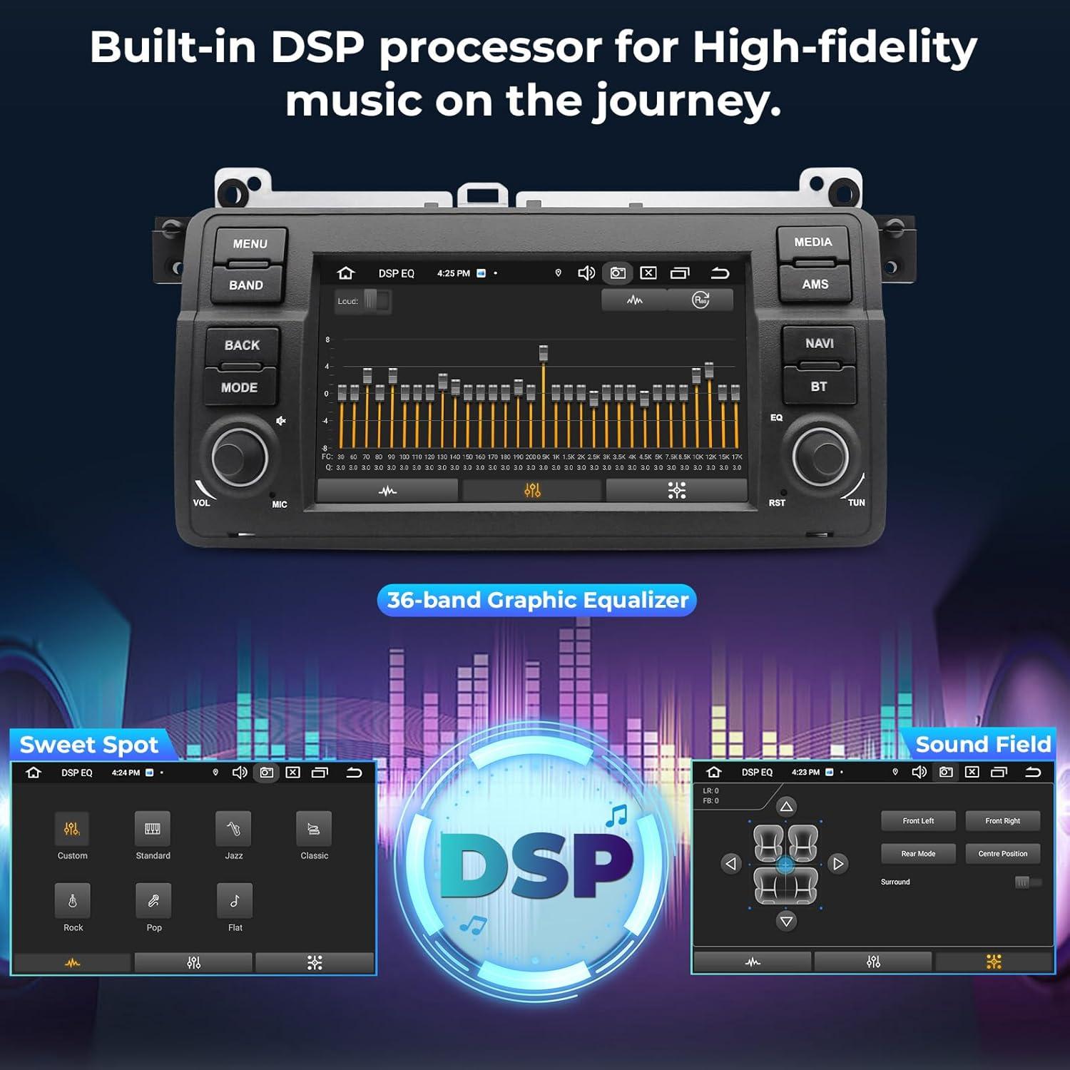 Radio de Coche SWTNVIN para BMW E46 M3 1999-2005 Android 14