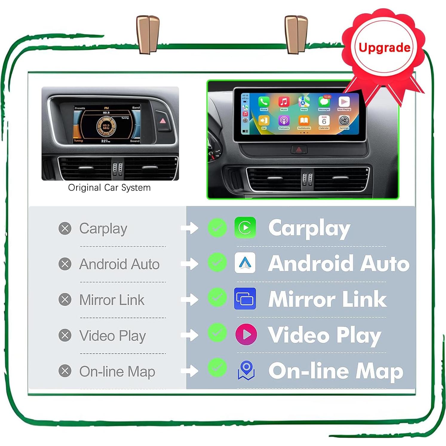 Pantalla Táctil 10.25" HD NAVIVOX para Audi Q5 2009-2016