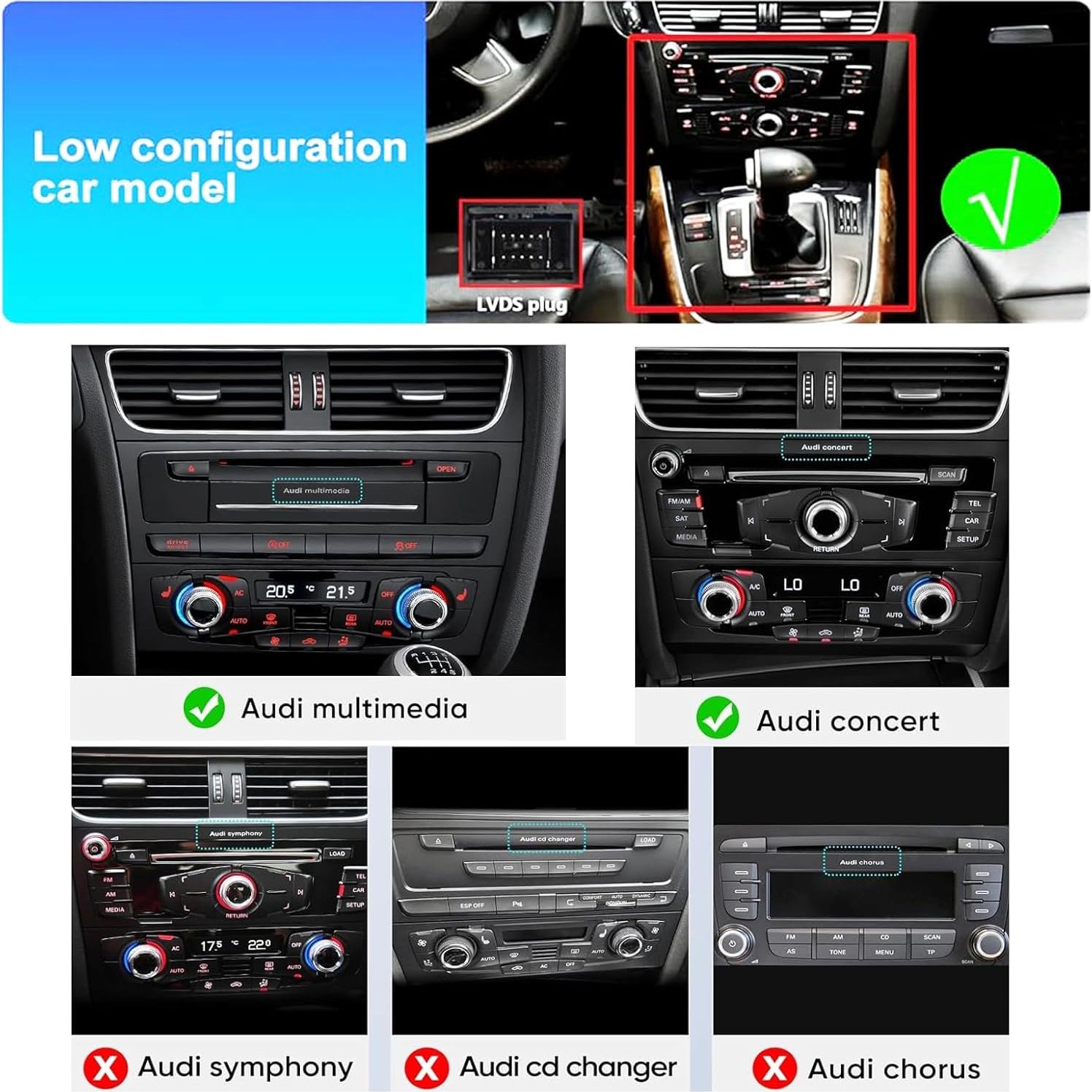 Pantalla Táctil 10.25" HD NAVIVOX para Audi Q5 2009-2016