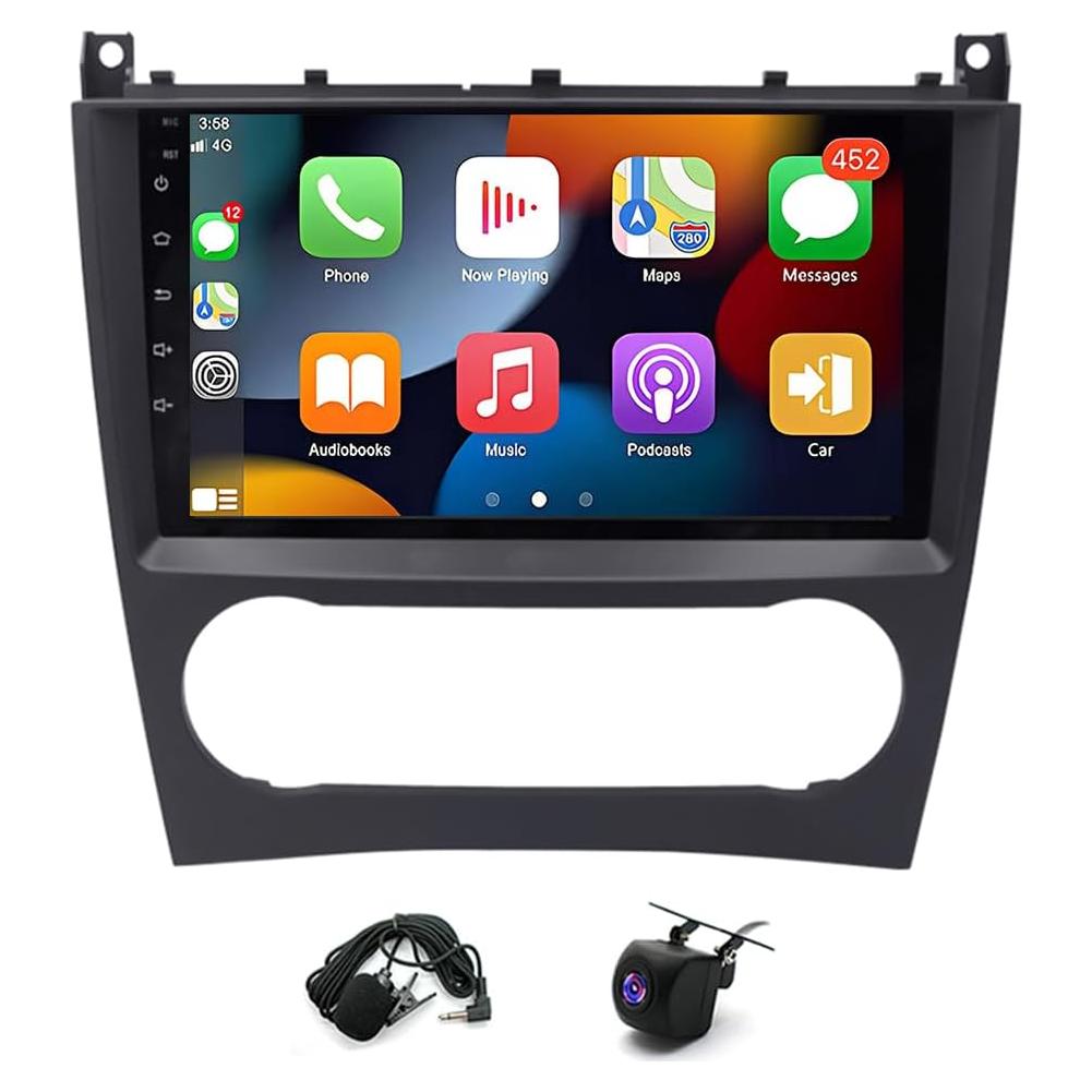 Estéreo de Coche Android 14 9" para Mercedes Clase C W203