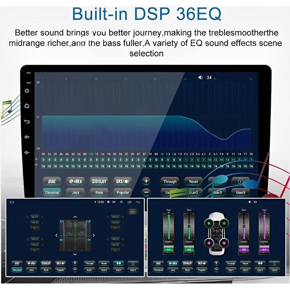Estéreo de Coche Android 14 9" para Mercedes Clase C W203