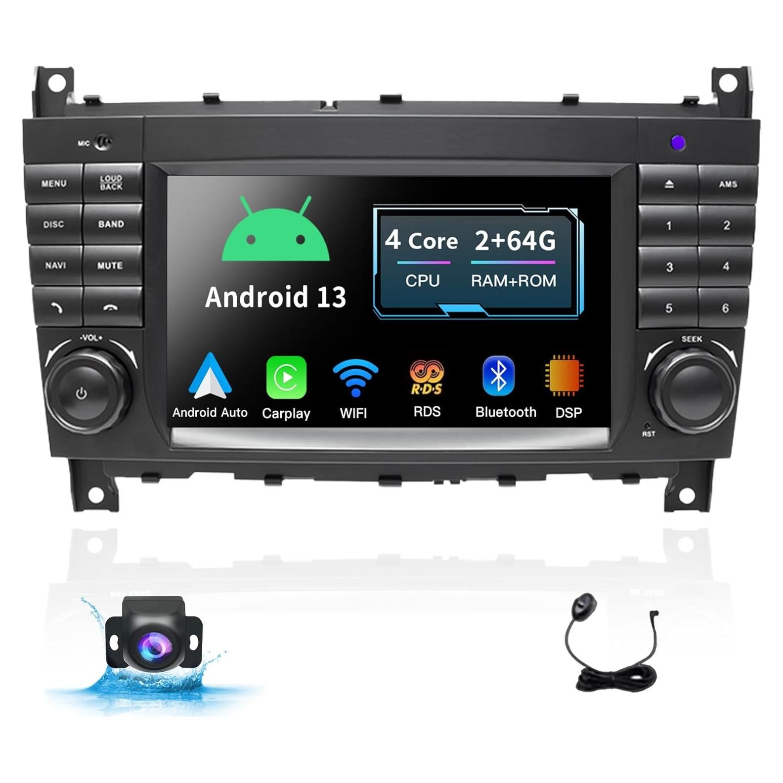 Estéreo de Coche Uckazy 7" Android 13 2+64GB GPS para Mercedes