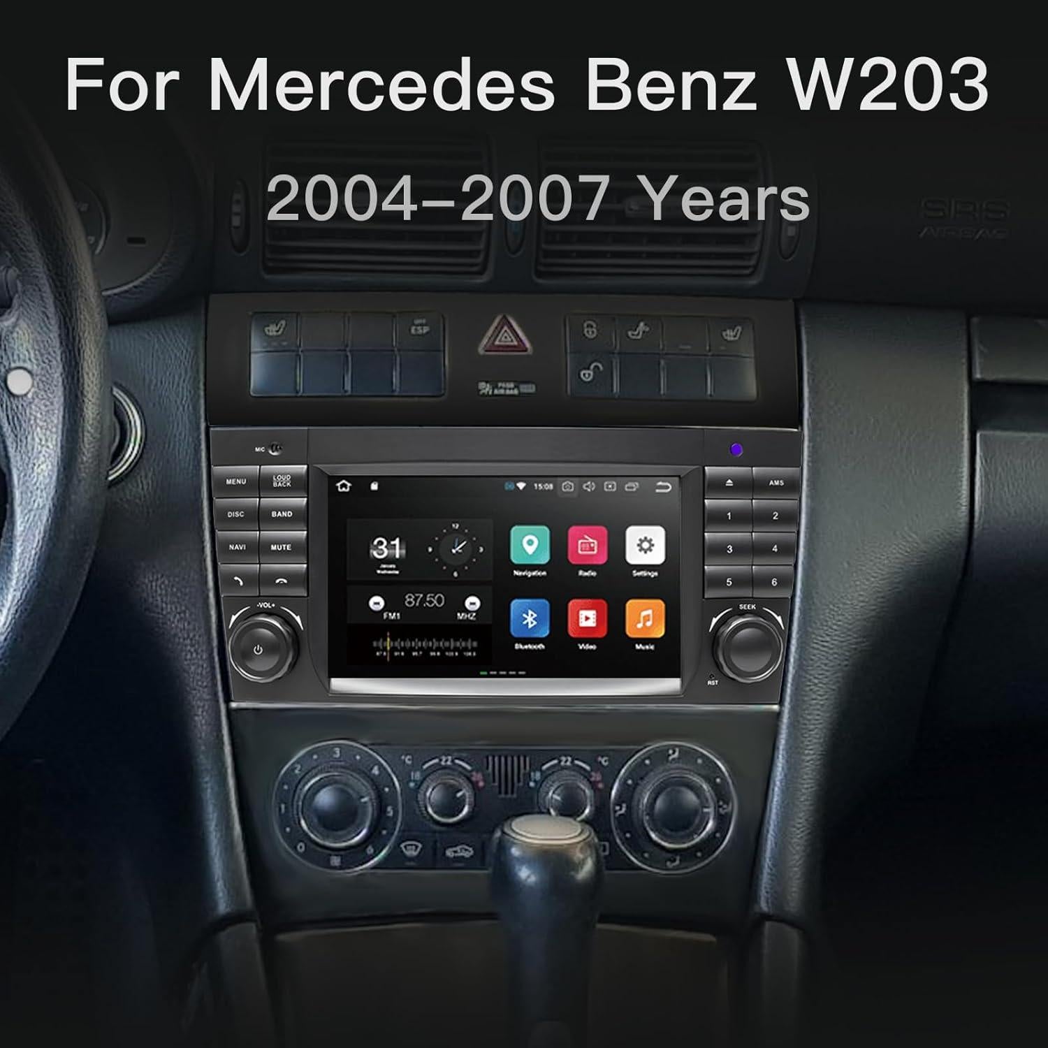 Estéreo de Coche Uckazy 7" Android 13 2+64GB GPS para Mercedes