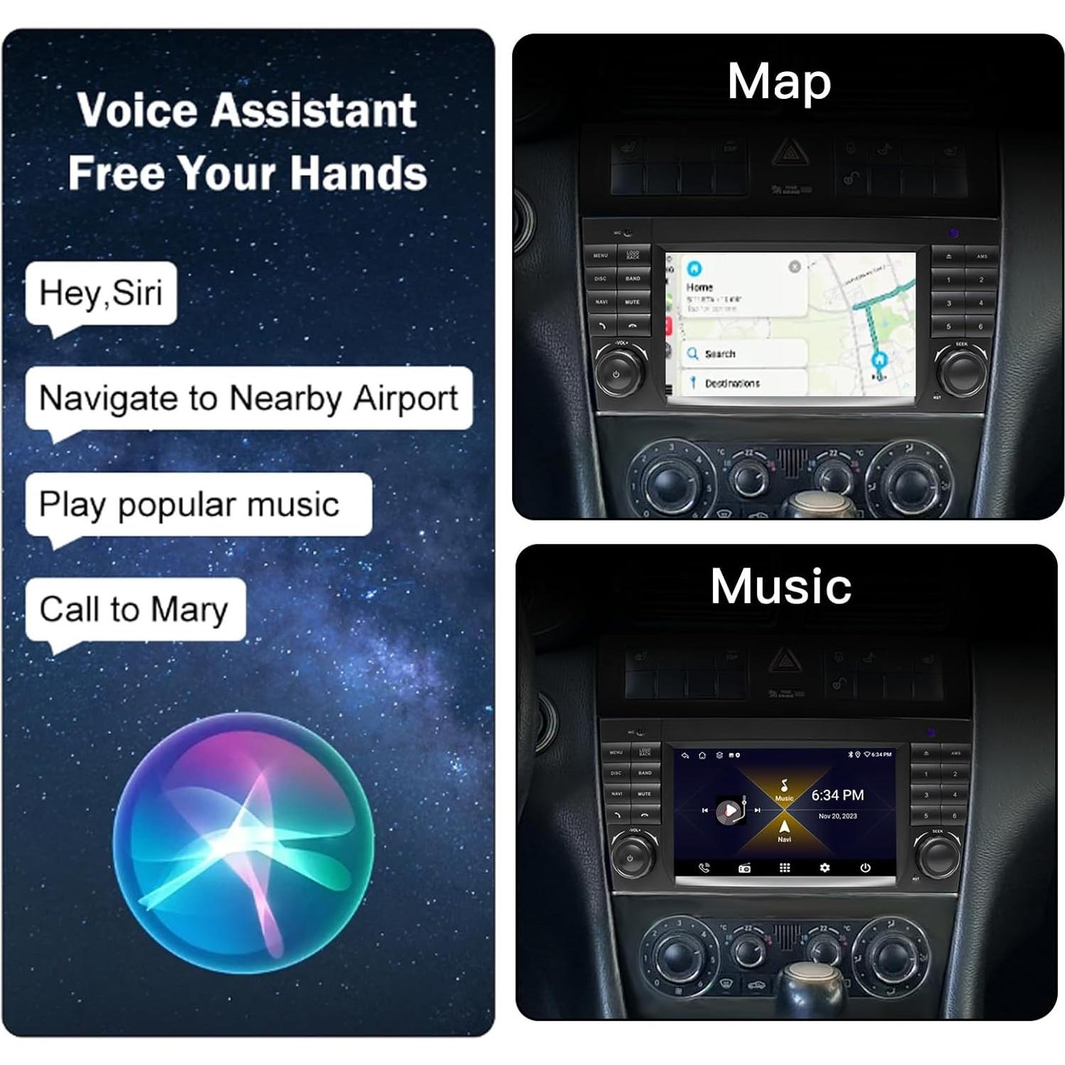 Estéreo de Coche Uckazy 7" Android 13 2+64GB GPS para Mercedes