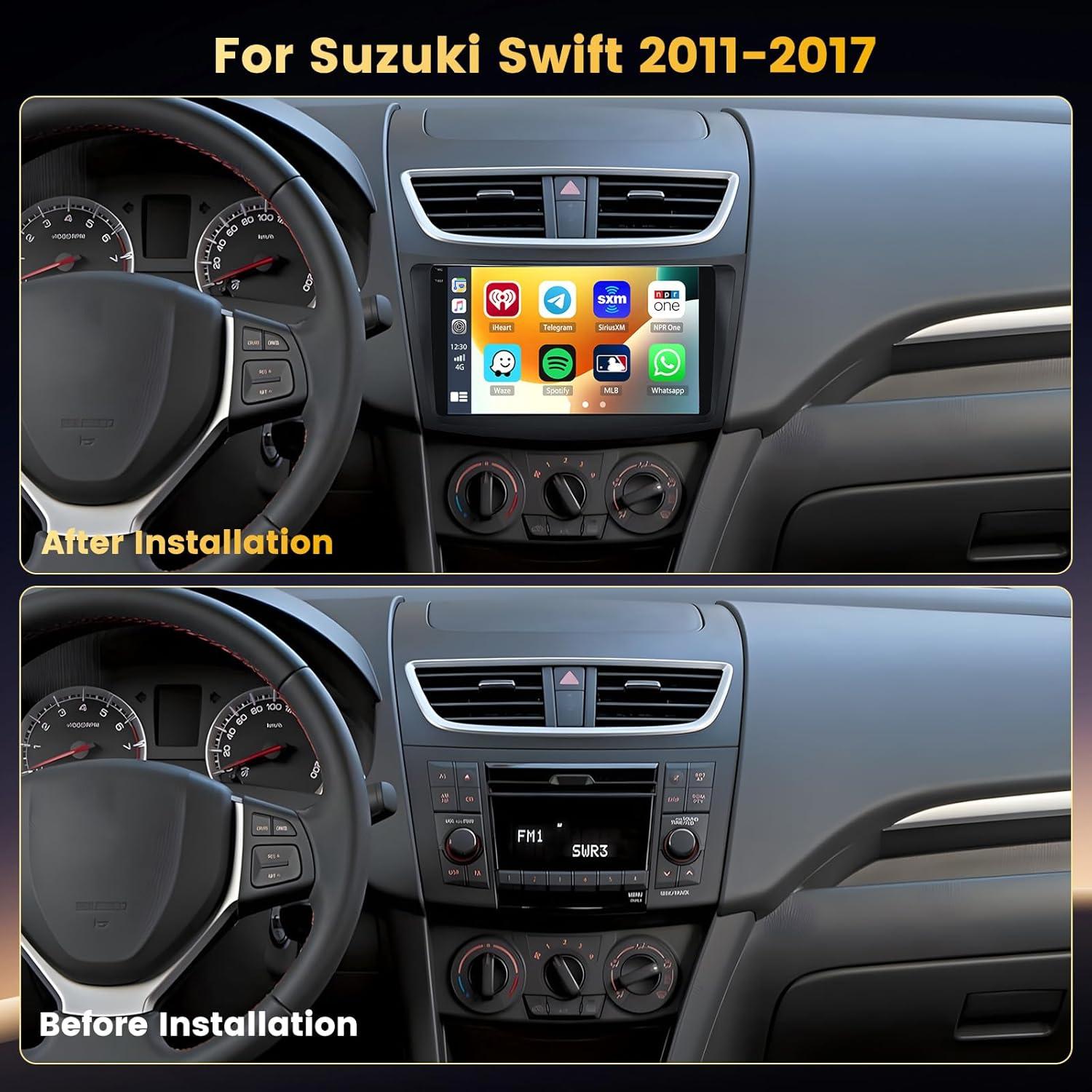 Estéreo de Coche Fuluku 4+64GB Android 9" para Suzuki Swift 2011-2017