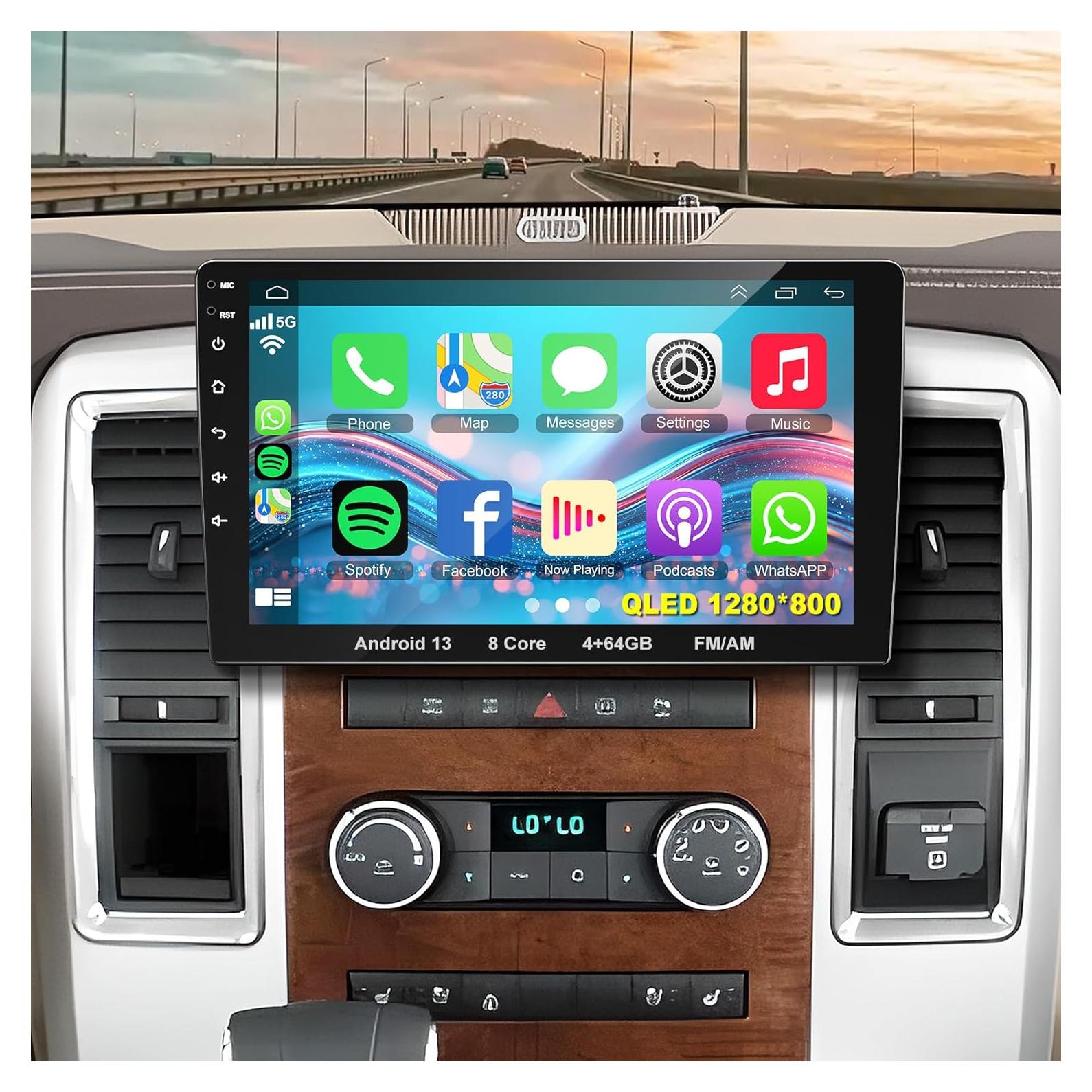 Estéreo Doble Din Electrosmart 9" QLED Android 13 GPS Bluetooth