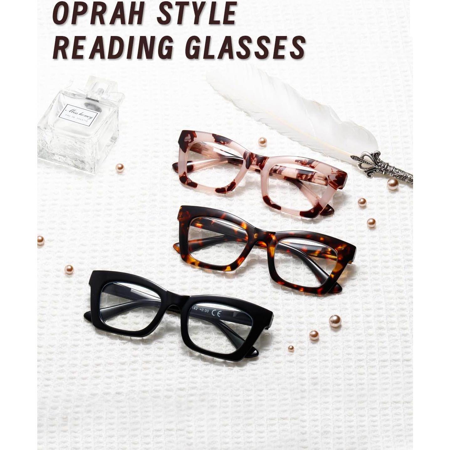 Gafas de Lectura Hubeye Estilo Oprah +2.75 Luz Azul
