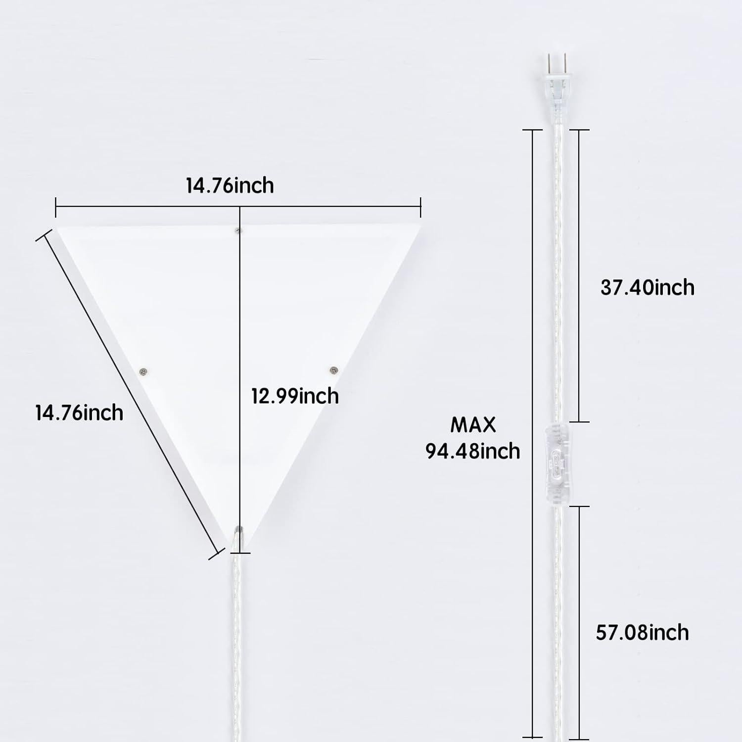 Lámpara de Esquina Goyeel Blanca E26 Regulable 30.5x25.4cm