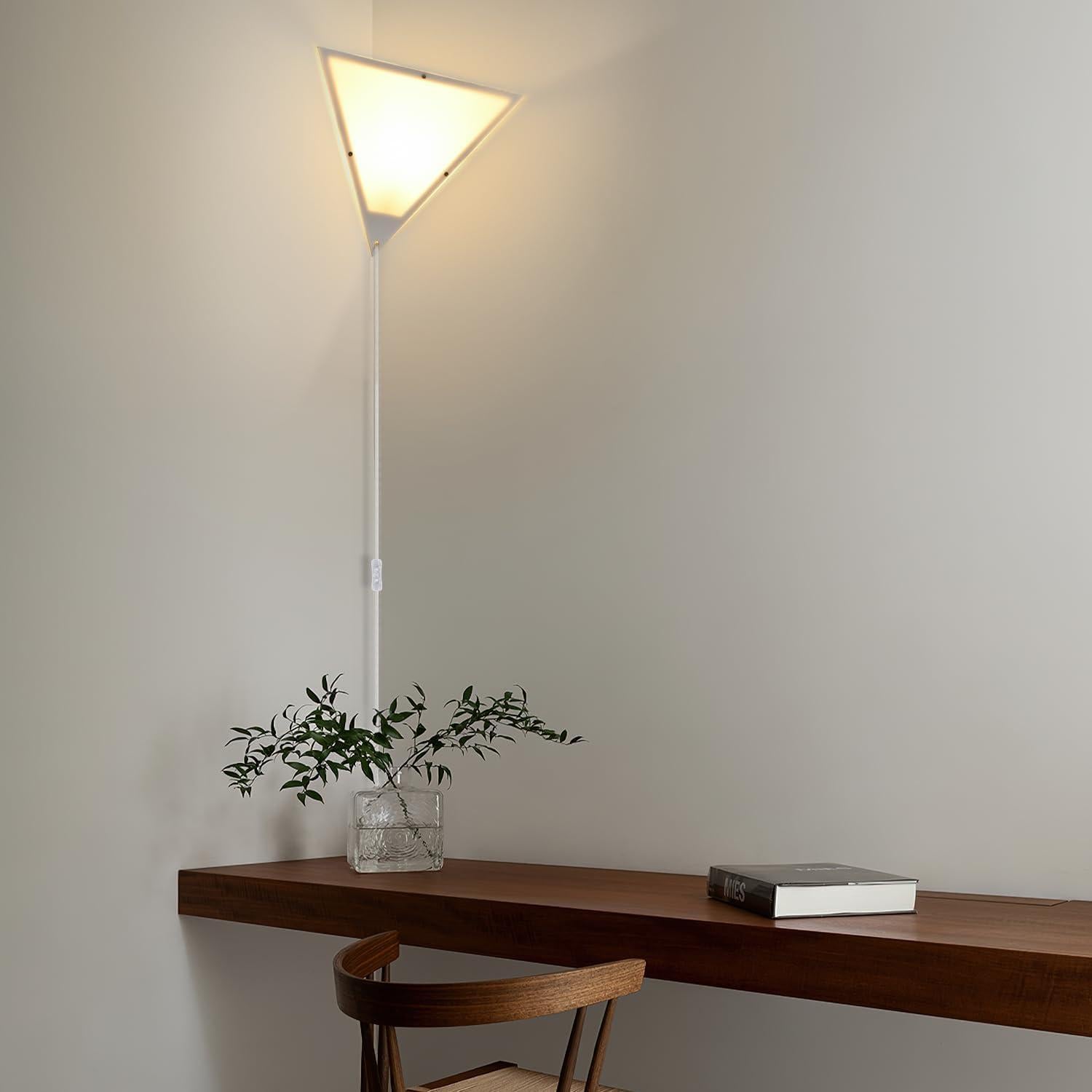 Lámpara de Esquina Goyeel Blanca E26 Regulable 30.5x25.4cm