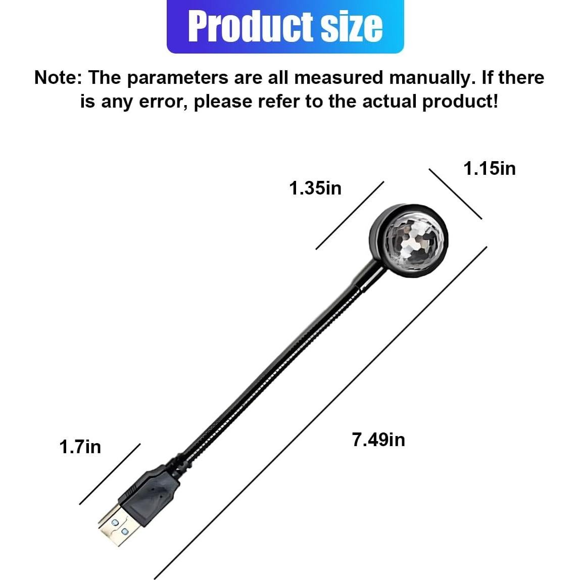 Proyector de Estrellas UHANBUT Luz Nocturna Multicolor USB