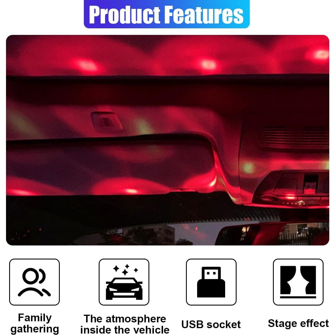 Proyector de Estrellas UHANBUT Luz Nocturna Multicolor USB