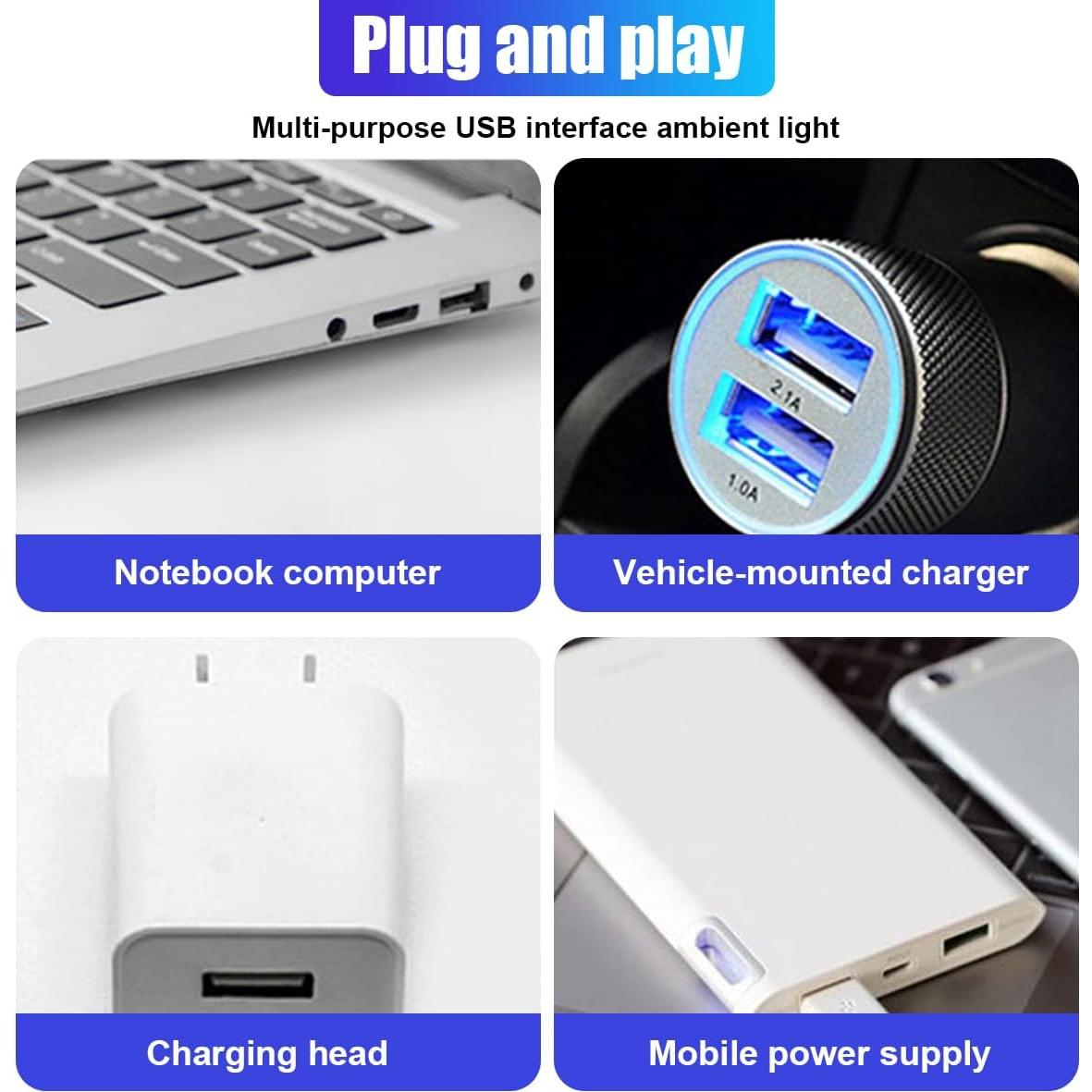 Proyector de Estrellas UHANBUT Luz Nocturna Multicolor USB