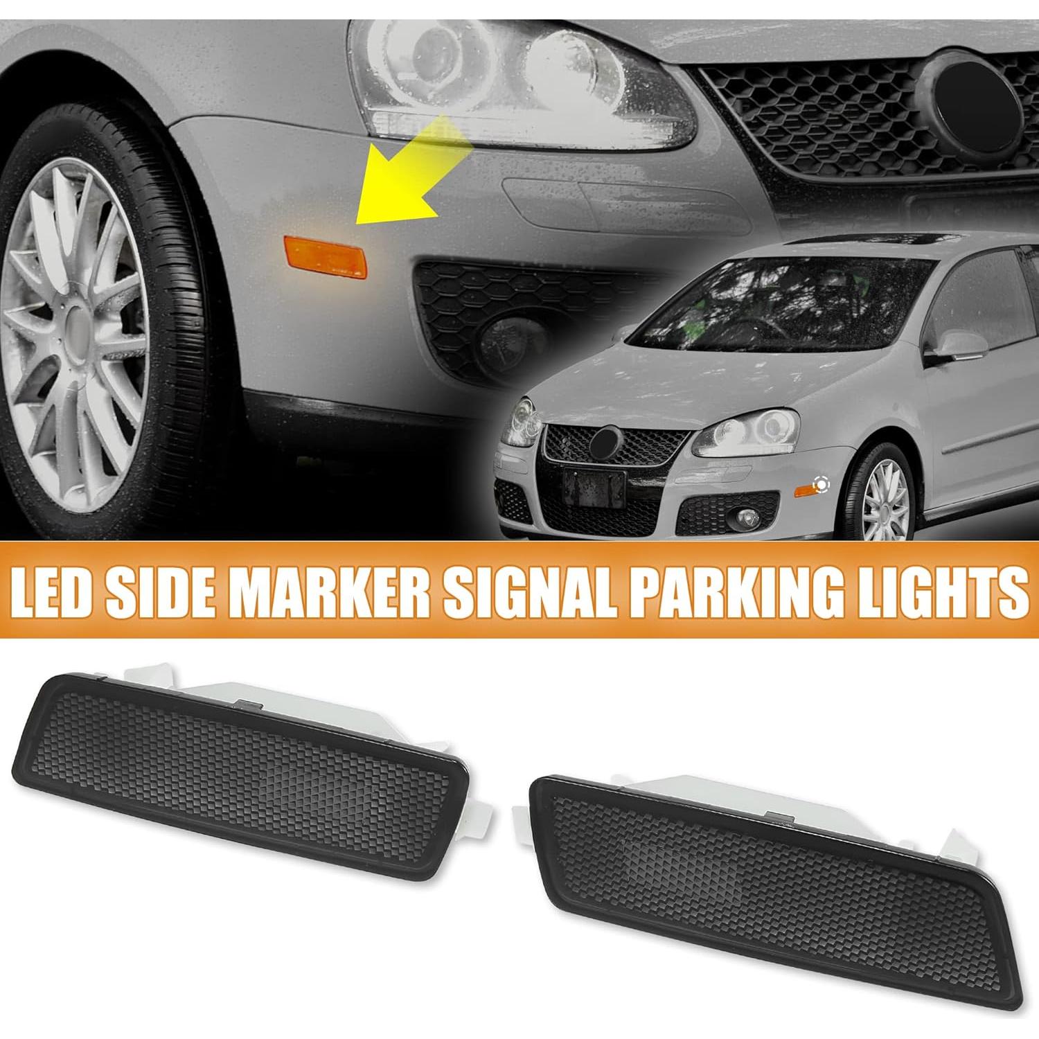 Luces de Marcador Lateral Volkswagen X AUTOHAUX Negro 2 Piezas