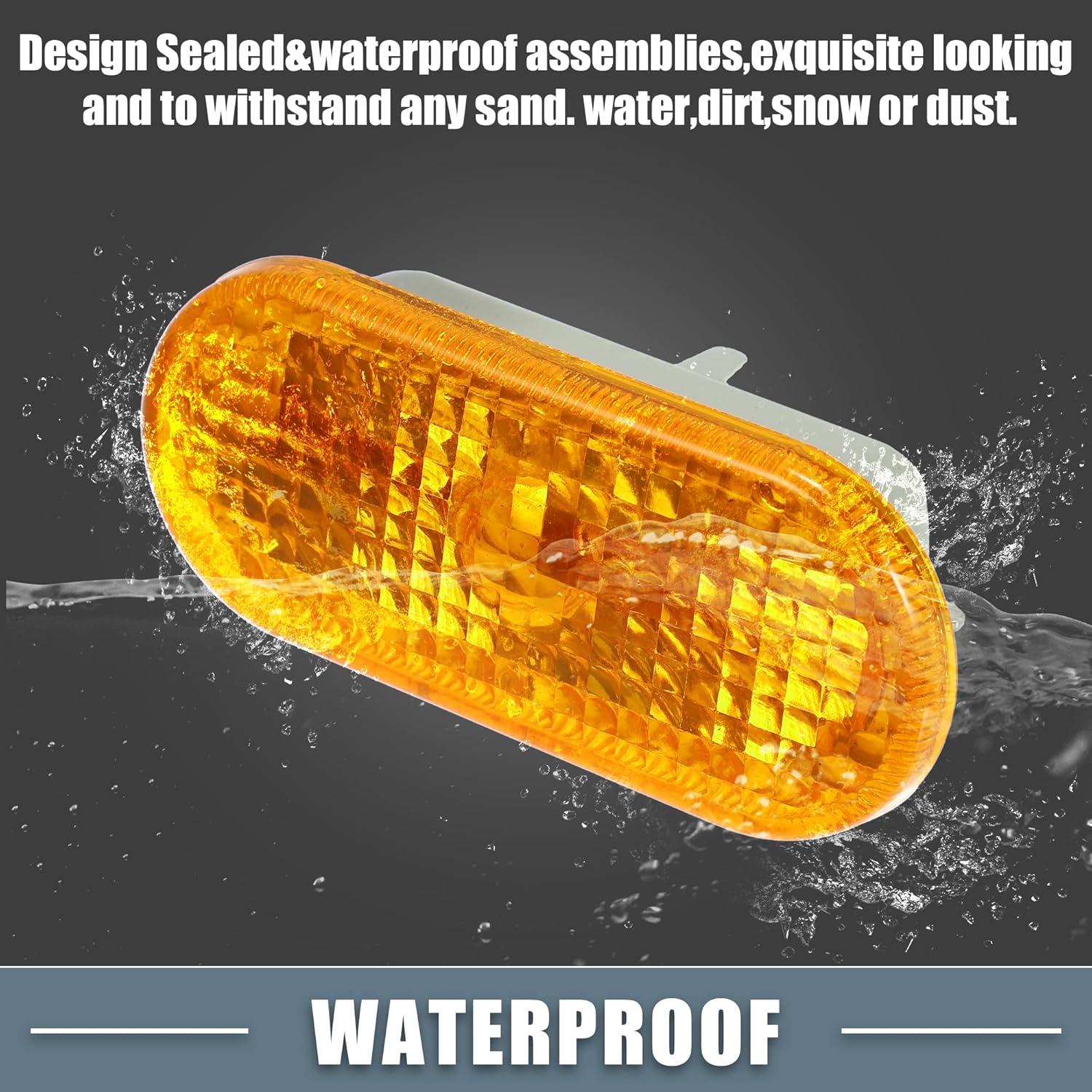 Cubiertas de Luz de Señal Lateral Amarillo ABSOPRO para VW