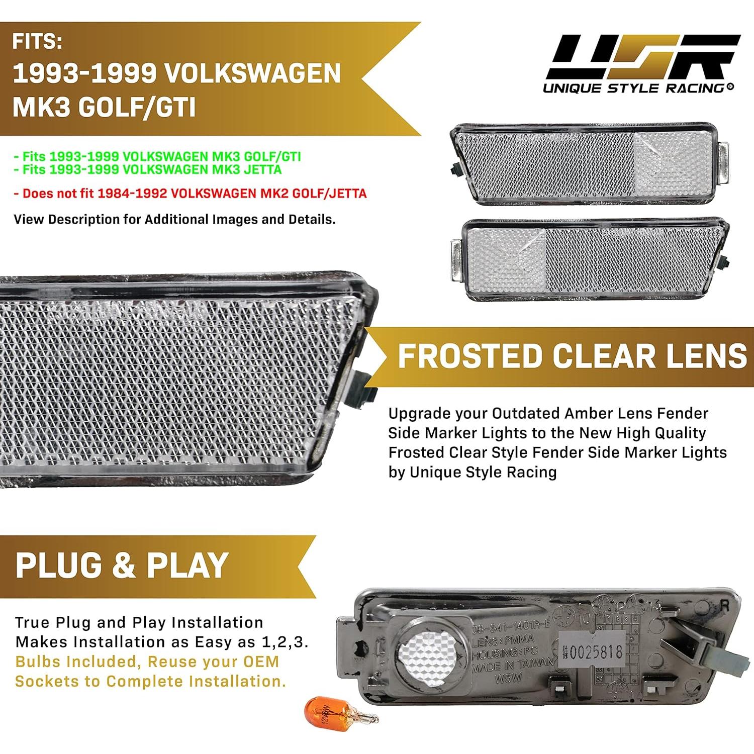 Luces de Marcador Lateral Claras USR para Golf III 93-98
