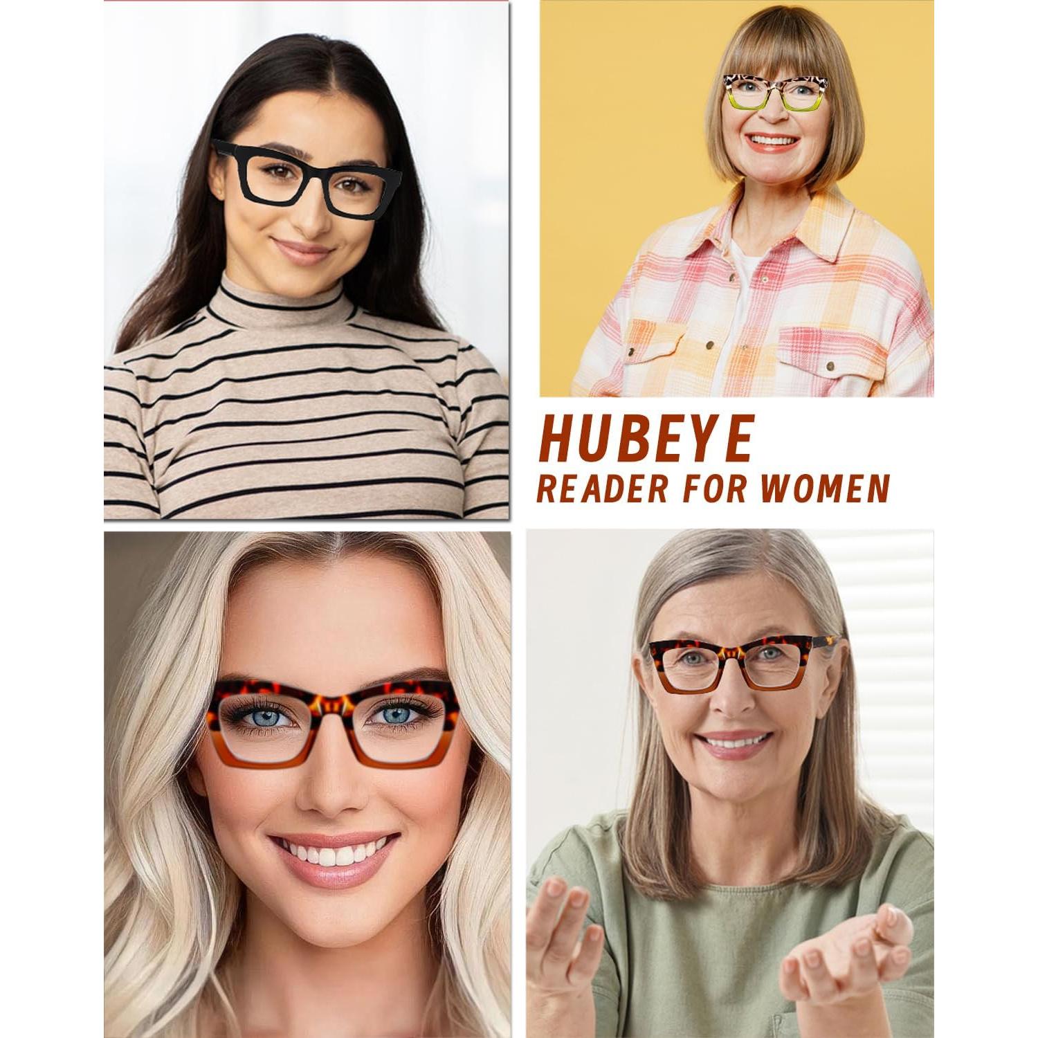 Gafas de Lectura Hubeye Estilo Oprah +1.5 Bloqueo Luz Azul