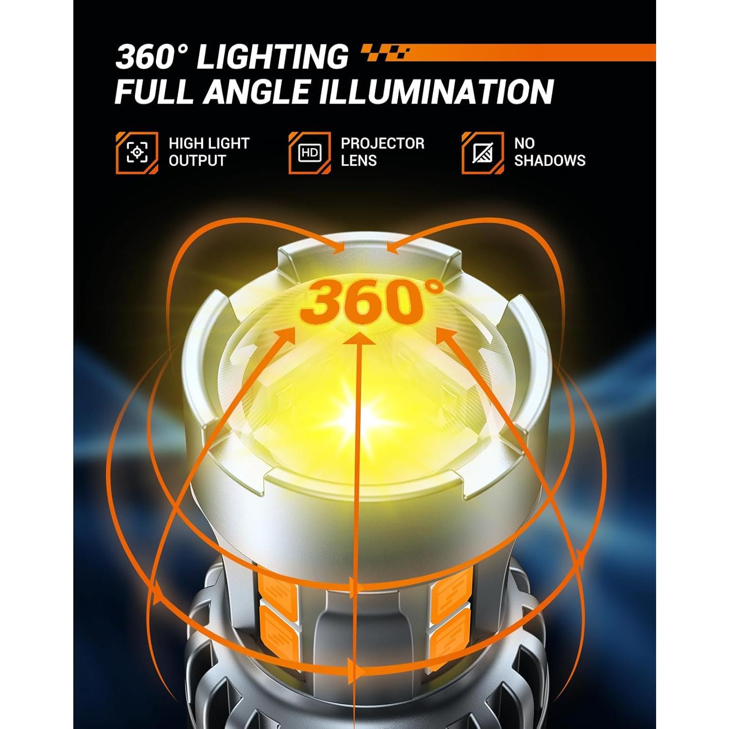 Bombilla LED 3157 SEALIGHT Ámbar 600% Brillo 50000 Horas