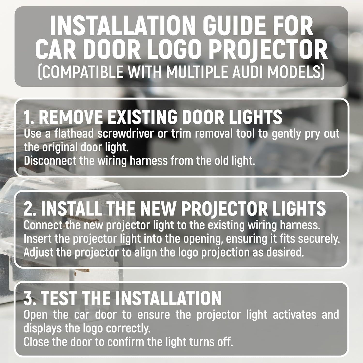 Luces de puerta LED Granatan para Audi A1 A3 A4 A5 A6 Q3 Q5 Q7