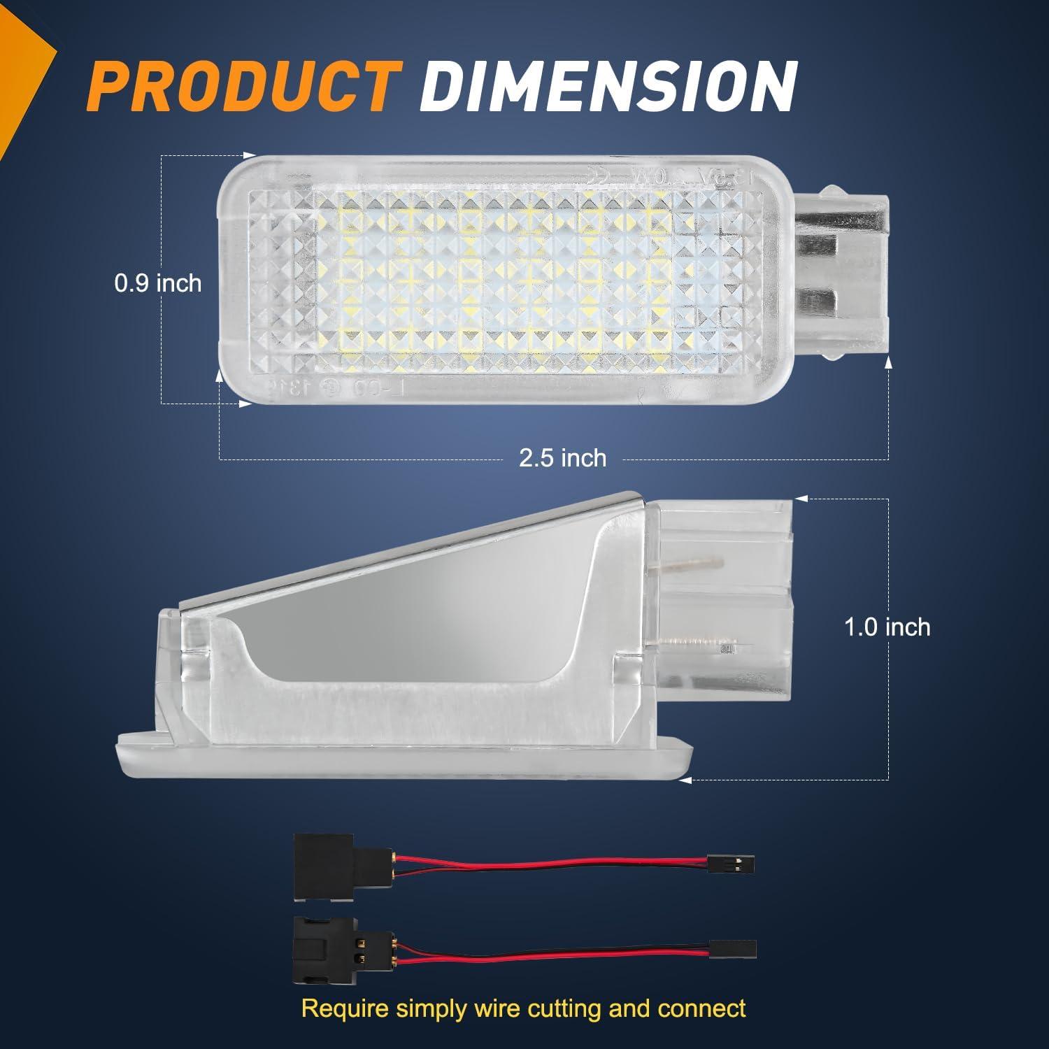 Luces de Cortesía LED Nilight DL-735W para Audi 1996-2015