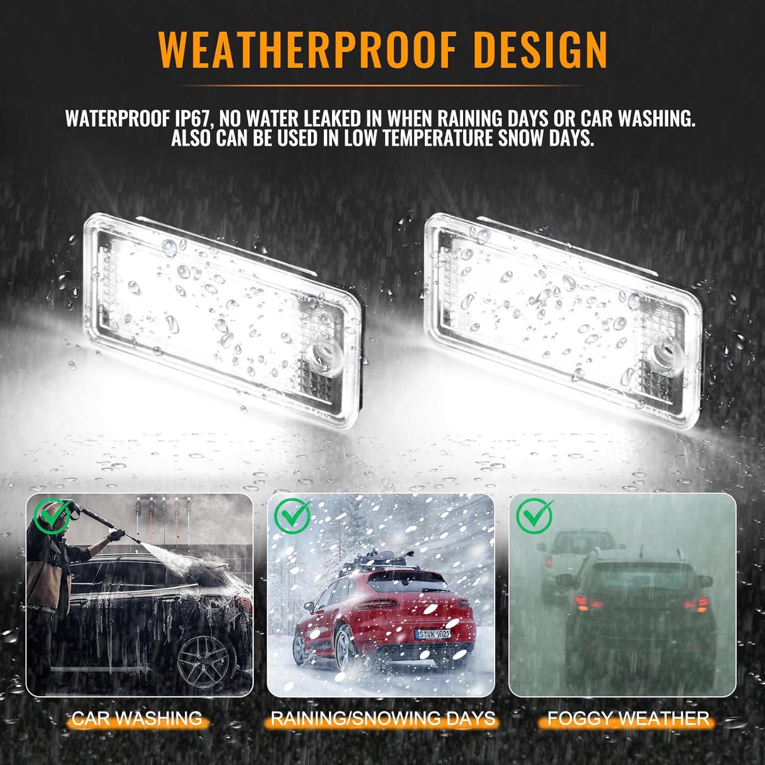 Luces LED de Placa de Licencia Gempro 6000K para Audi A3 A4 A6