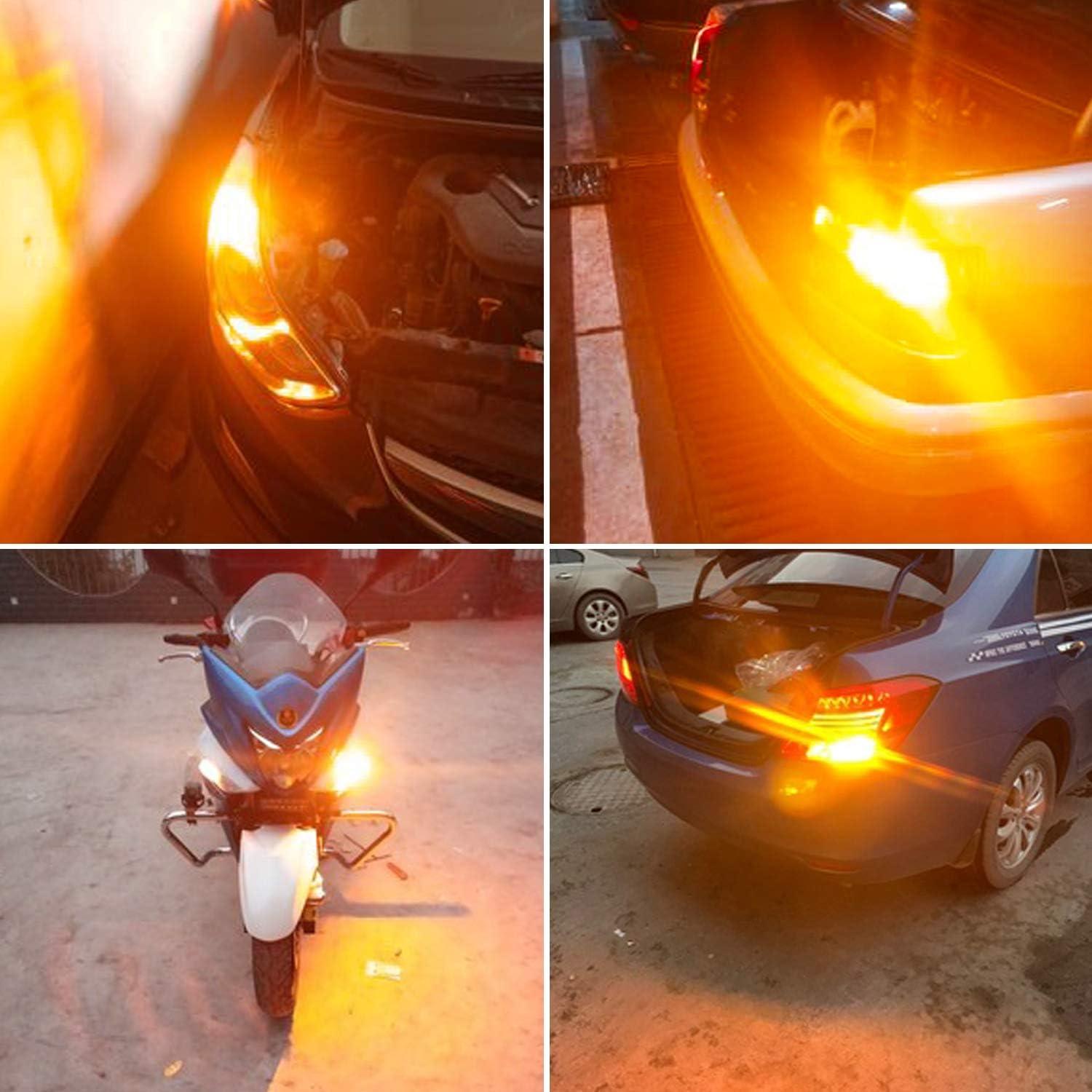 Bombillas LED de Señal de Giro PHINLION 1157 Amarillo Ámbar - Paquete de 2