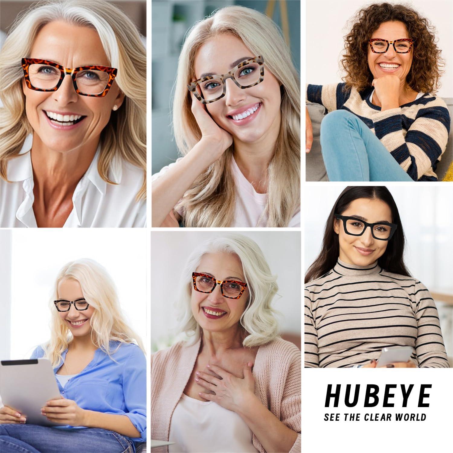 Gafas de Lectura Hubeye Estilo Oprah con Bloqueo Luz Azul