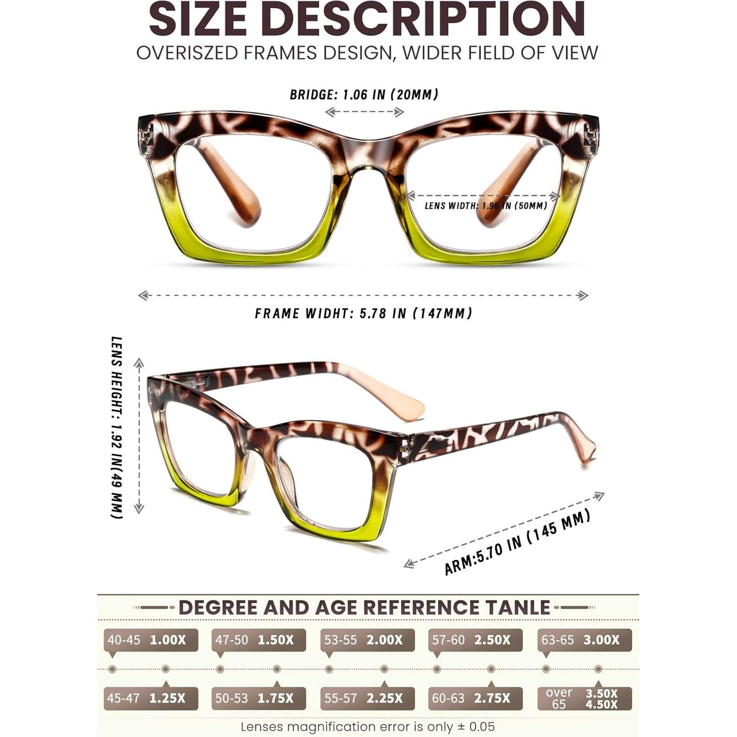 Gafas de lectura Hubeye 3 Pack +2.5 con bloqueo luz azul