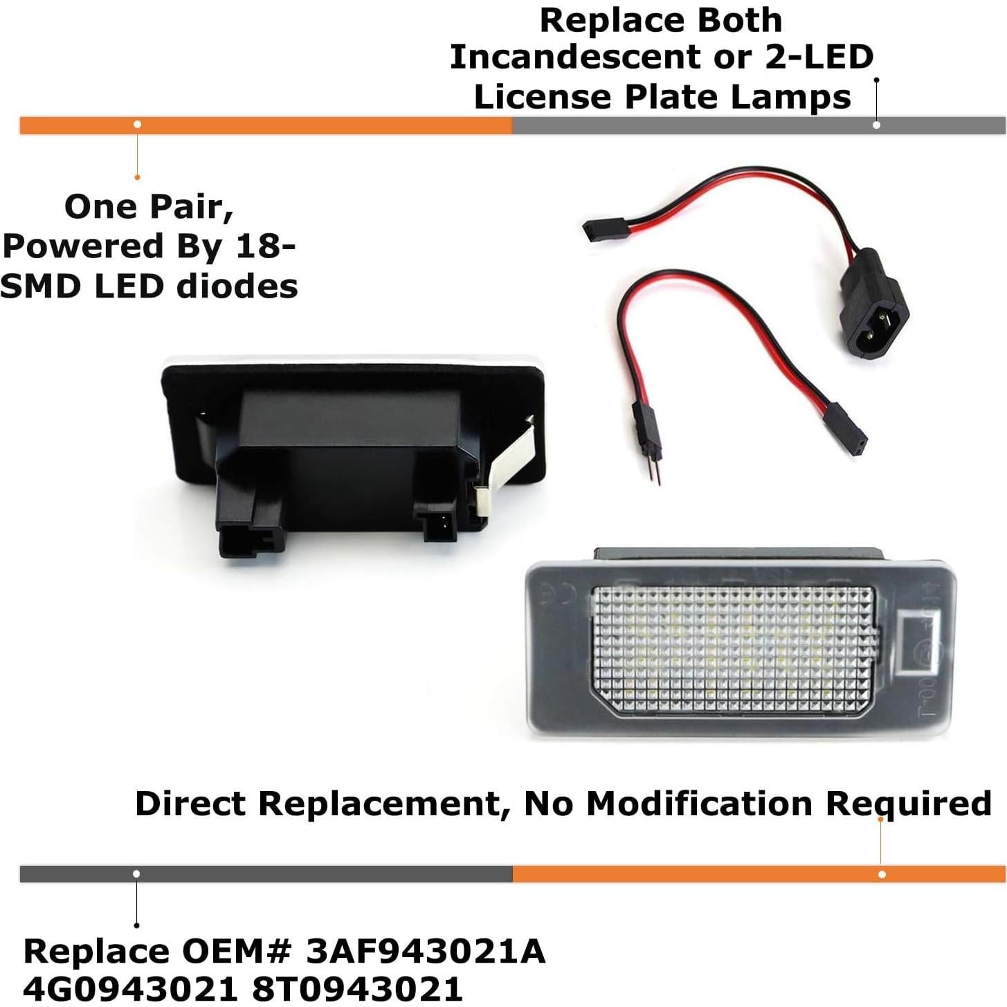 Kit de Luz de Placa de Licencia LED iJDMTOY para Audi