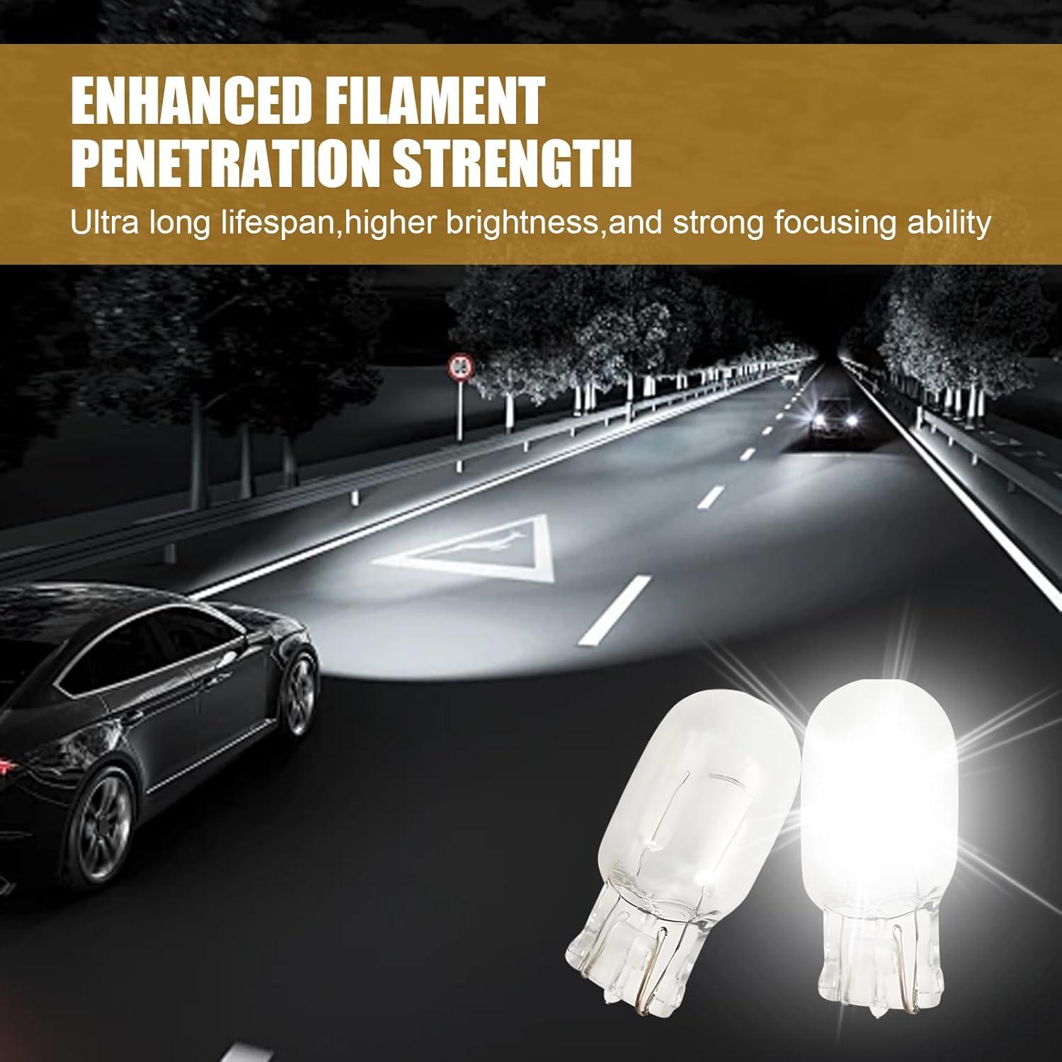 10 Bombillas de Luz de Freno T20 DACIRTY 440 LM Blanco