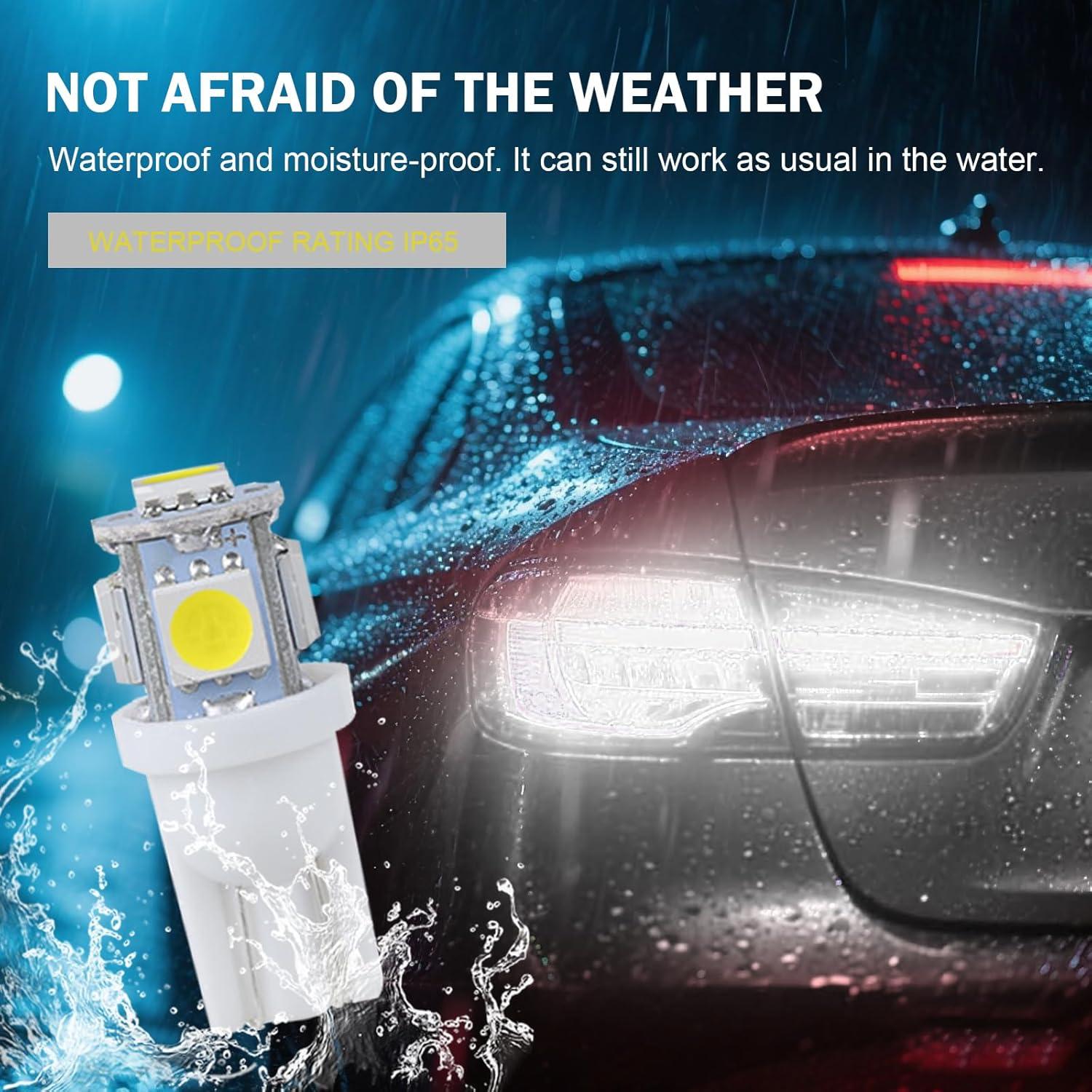 20 Bombillas LED T10 194 6000K Ferianl para Coche