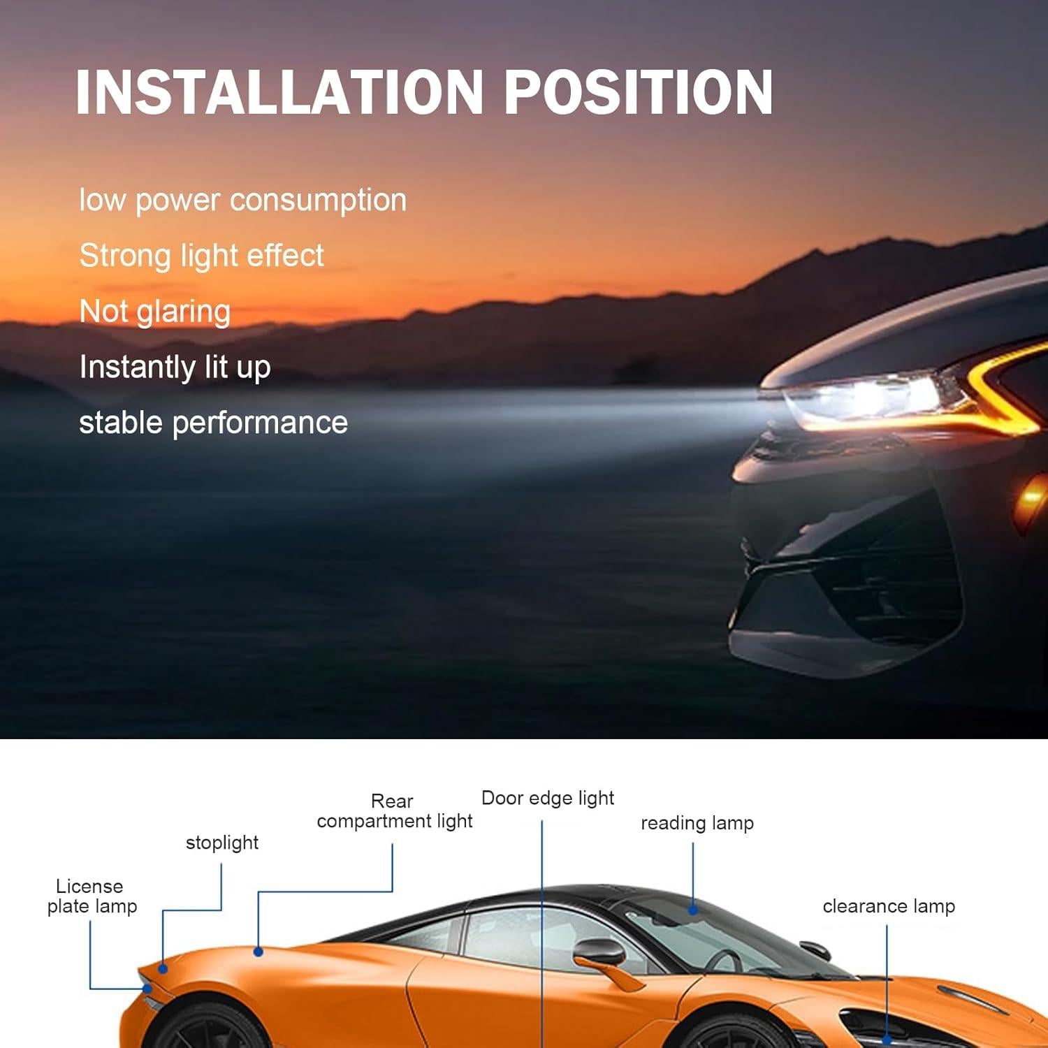 20 Bombillas LED T10 194 6000K Ferianl para Coche