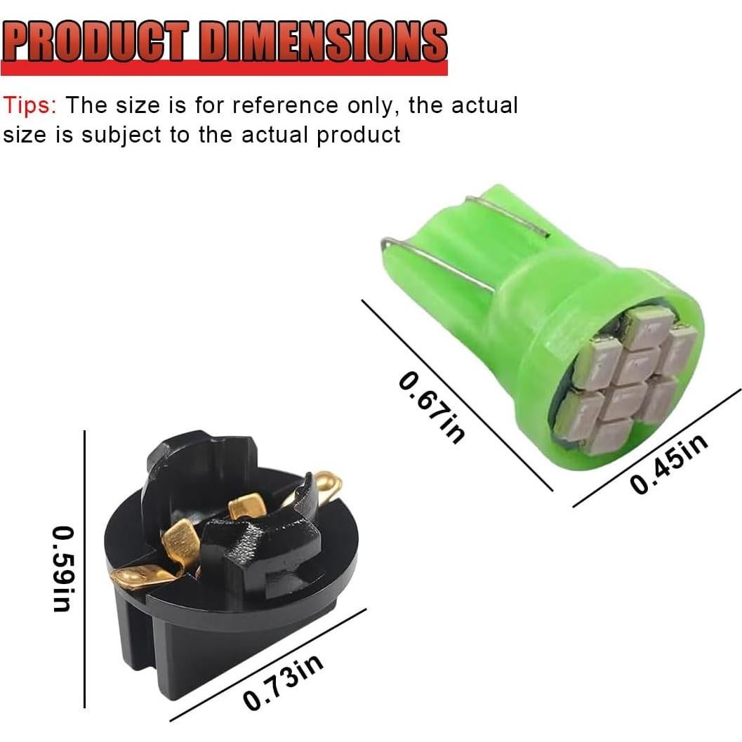 20 Bombillas LED T10 GAOLAOSY Verde 12V 200 Lúmenes