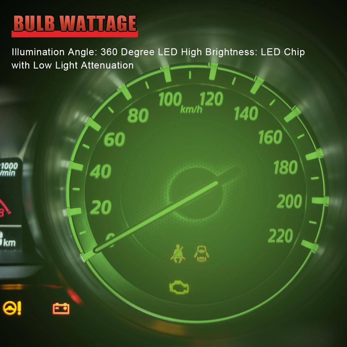 20 Bombillas LED T10 GAOLAOSY Verde 12V 200 Lúmenes