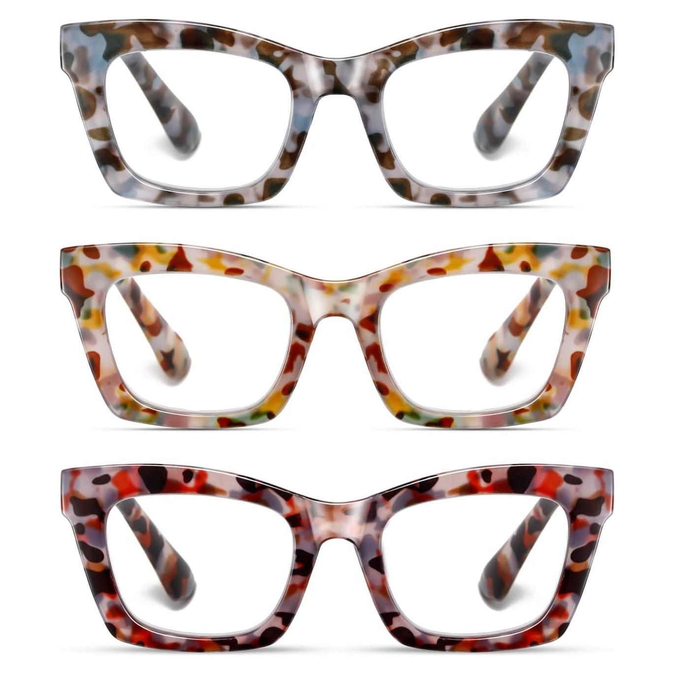 Gafas de lectura Hubeye 3 Pack con bloqueo luz azul +1.25