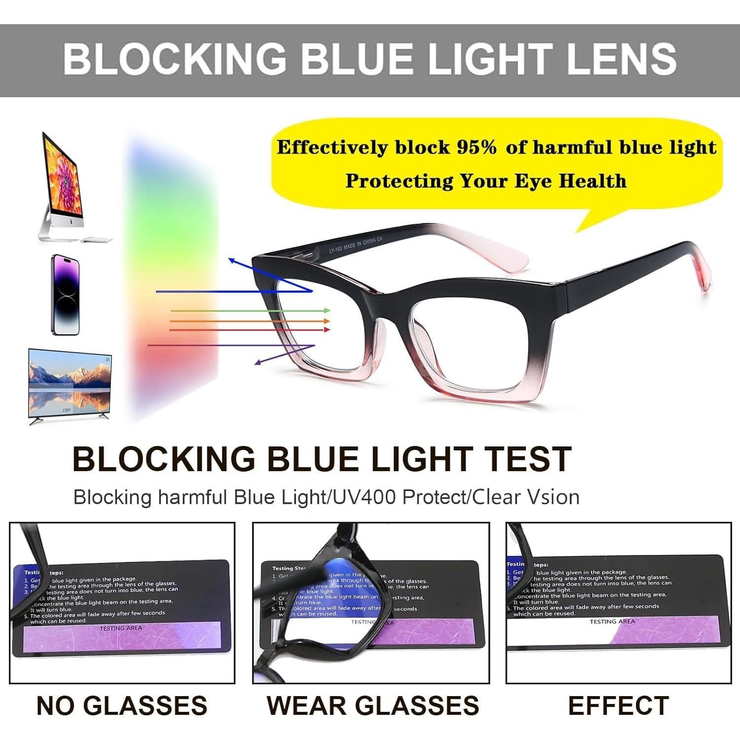 Gafas de Lectura Hubeye 2.5 Dioptrías con Bloqueo Luz Azul