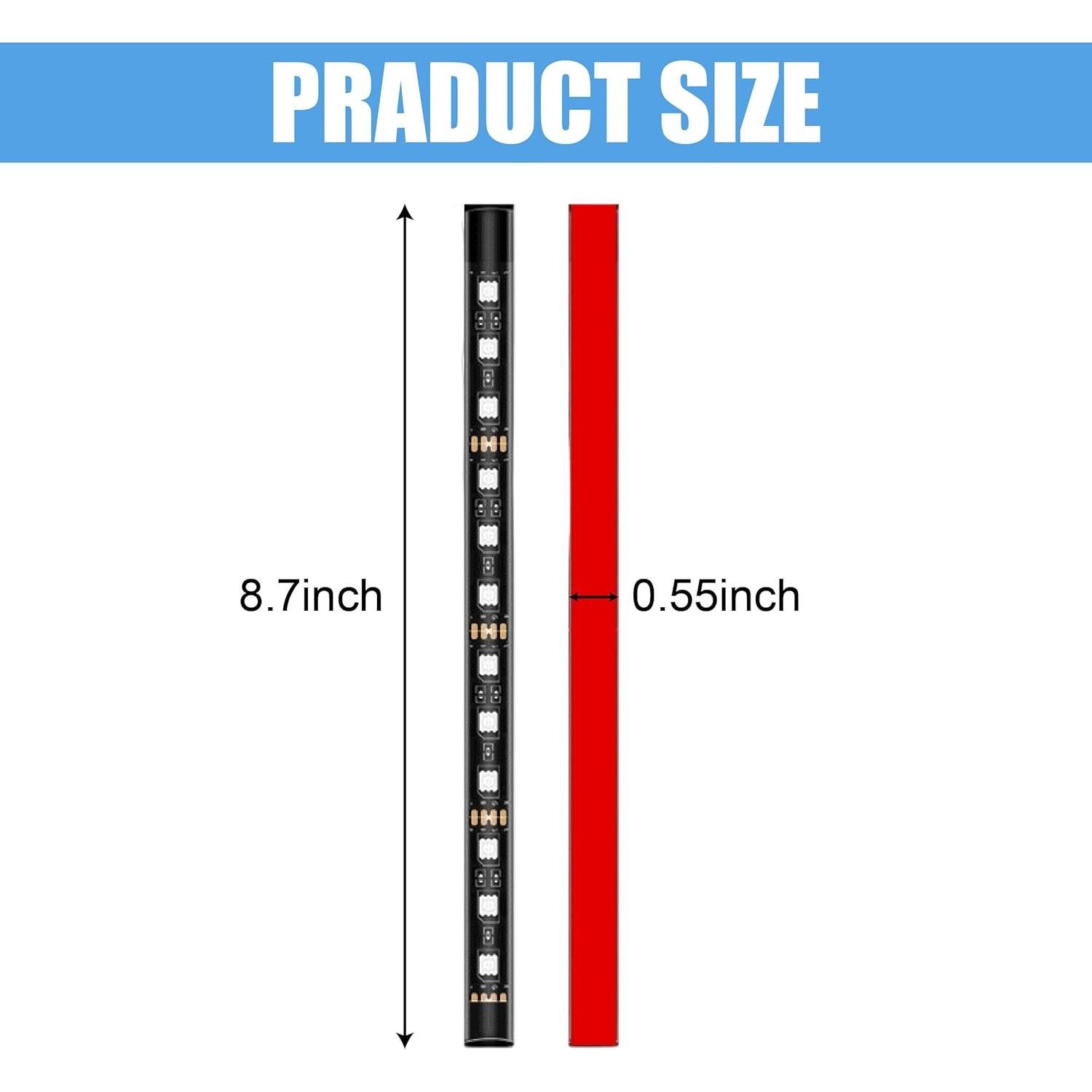 Tira de Luz LED Interior para Auto UHANBUT Azul 22.5 cm