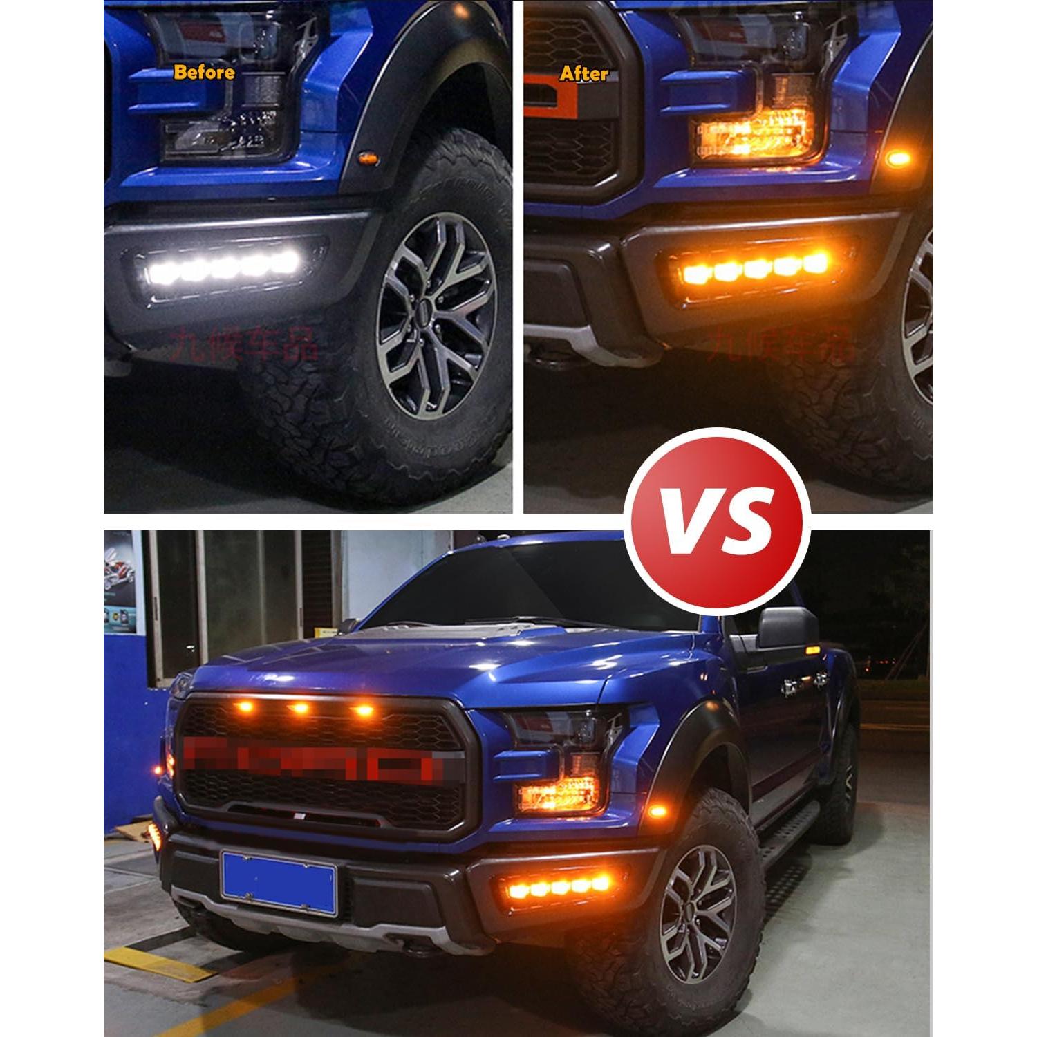 Juego de 4 luces LED marcador lateral Ford Raptor 2010-2014