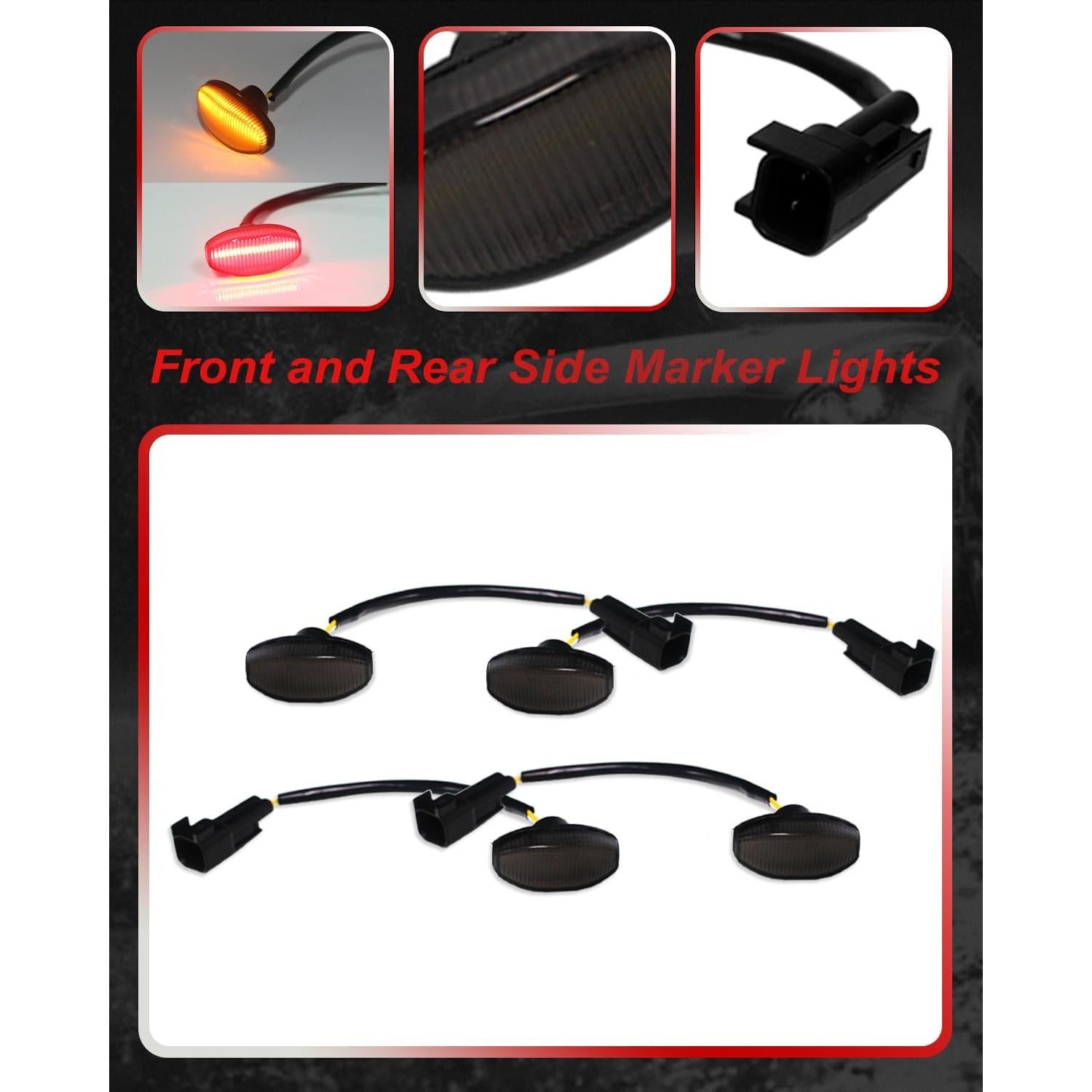Juego de 4 luces LED marcador lateral Ford Raptor 2010-2014