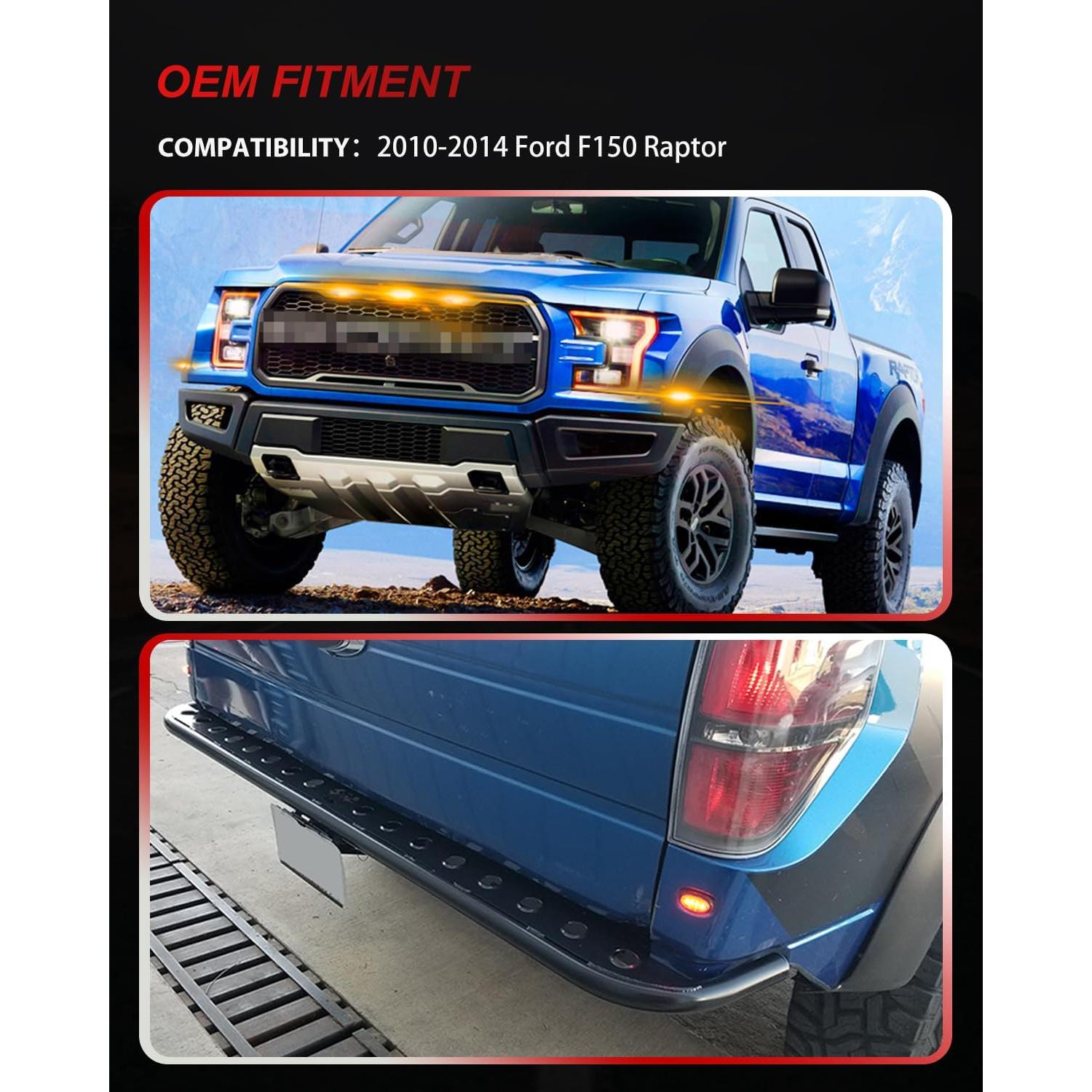 Juego de 4 luces LED marcador lateral Ford Raptor 2010-2014